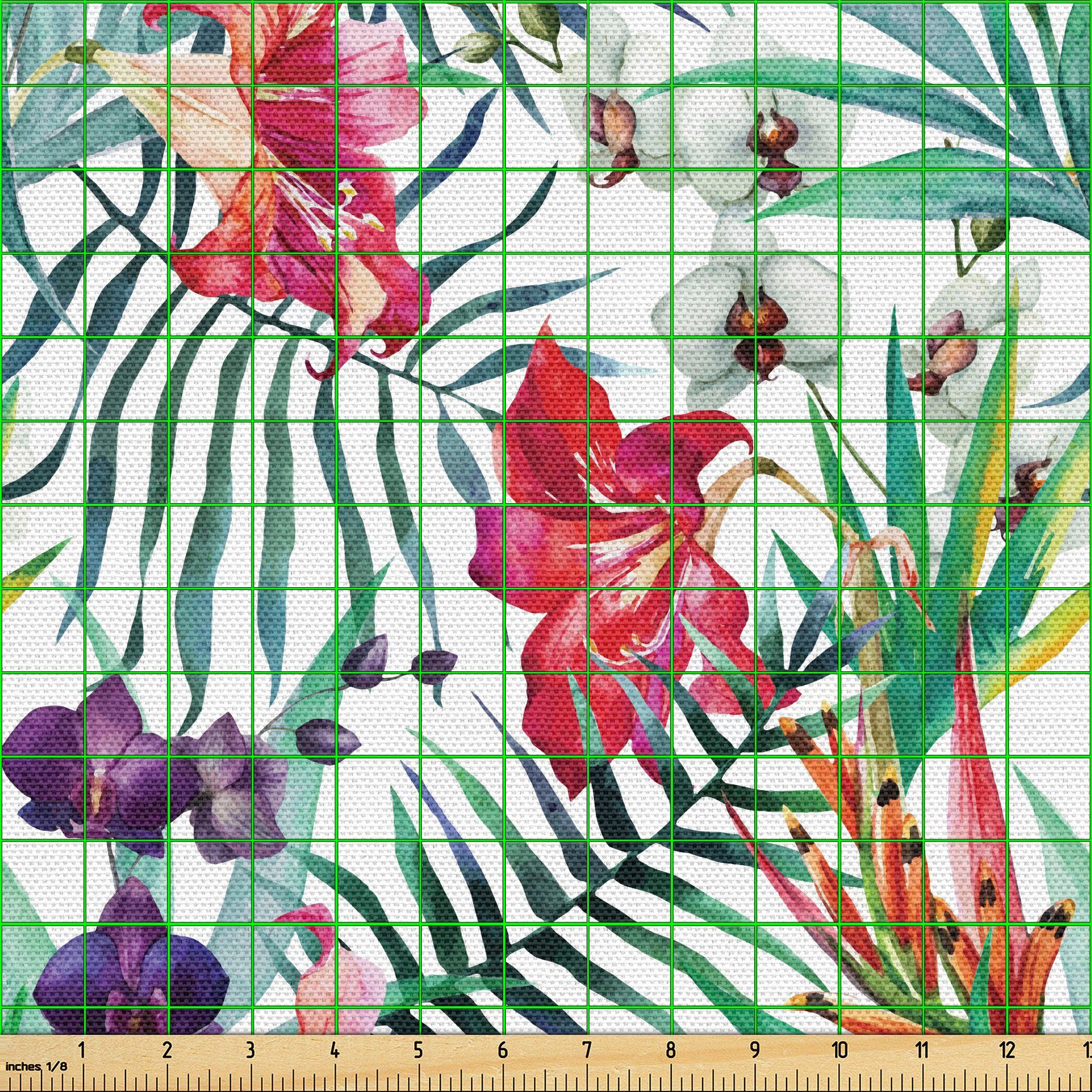 Thumbnail - Abakuhaus Stoff Schön Gewebten Stoff für Polster und Wohnaccessoires, Bunt tropische Orchideen