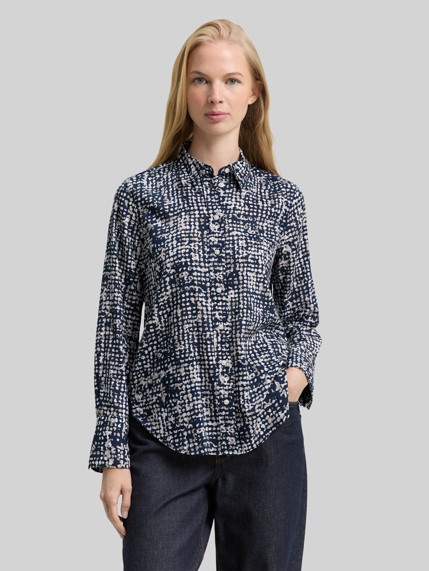 TOM TAILOR Langarmbluse Blusen & Shirts Hemdbluse mit Muster