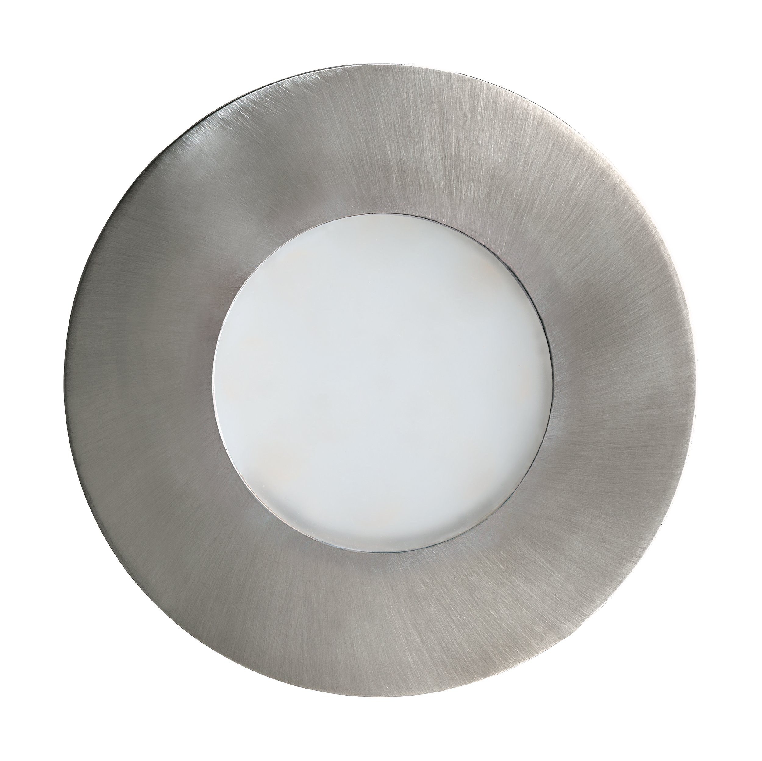 EGLO LED Einbauleuchte Margo, Leuchtmittel inklusive, Einbauspot Deckenspot Aluguss Edelstahl Glas satiniert weiß GU10