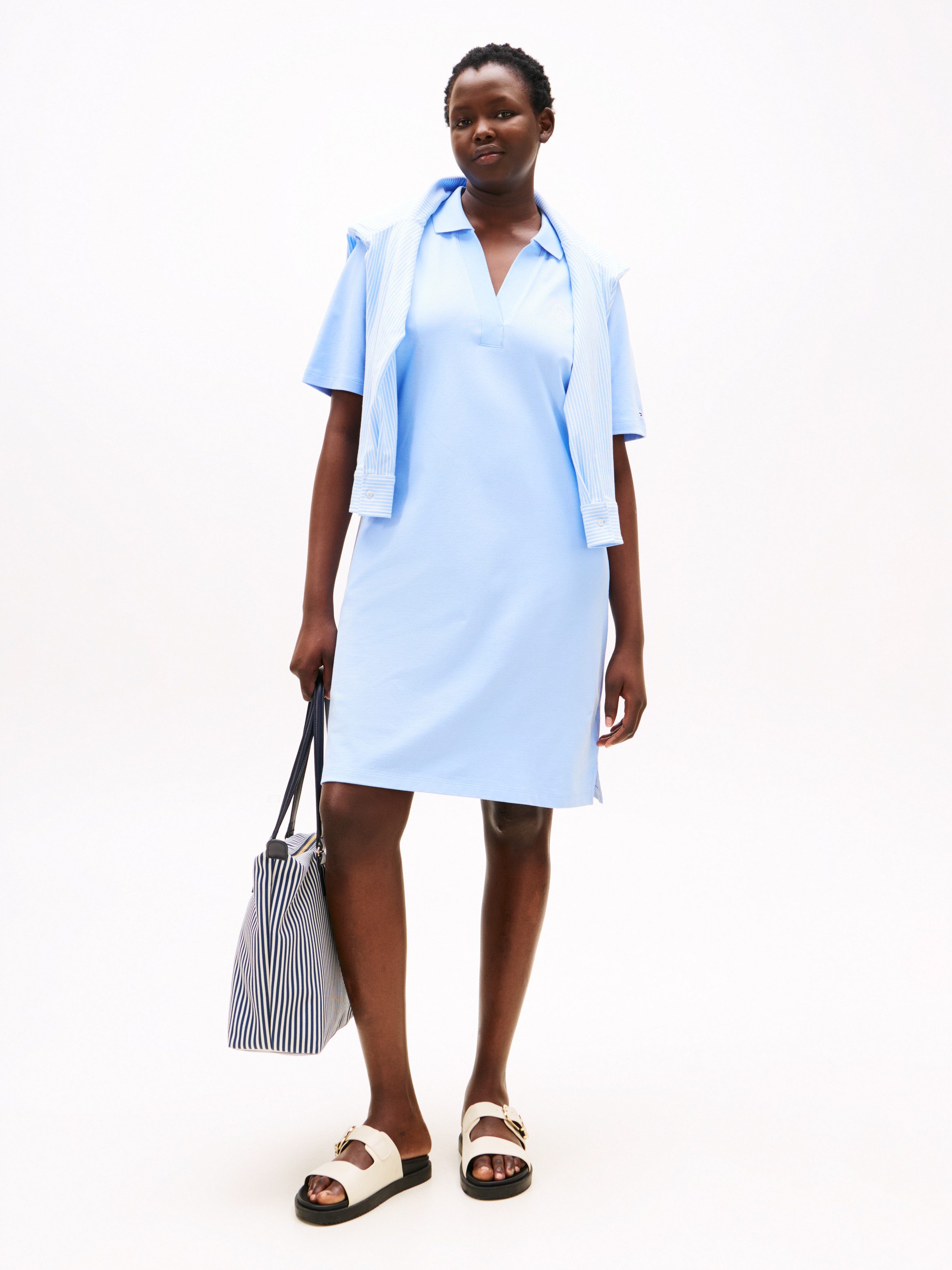 Tommy Hilfiger Curve Polokleid CRV OPEN-NK STAMP REG POLO DRESS