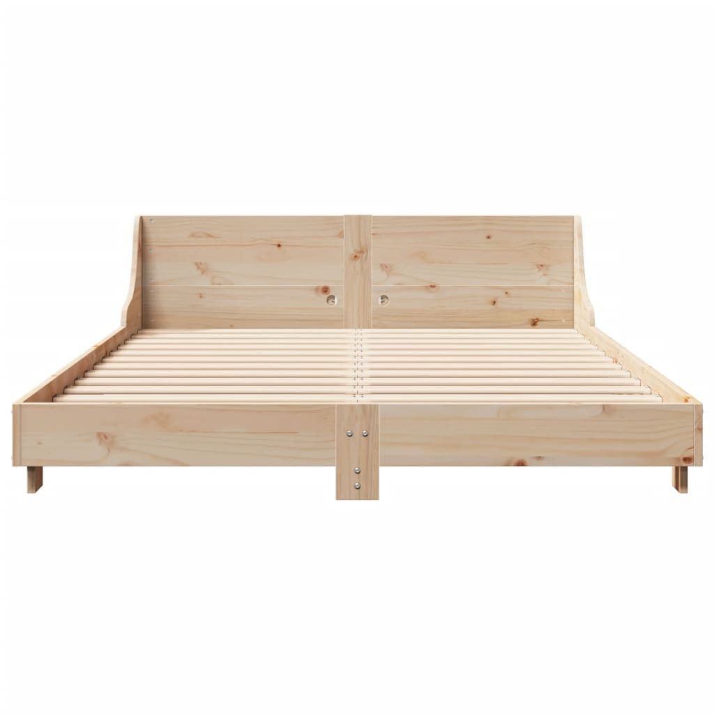 vidaXL Bett Massivholzbett ohne Matratze 120x190 cm Kiefernholz