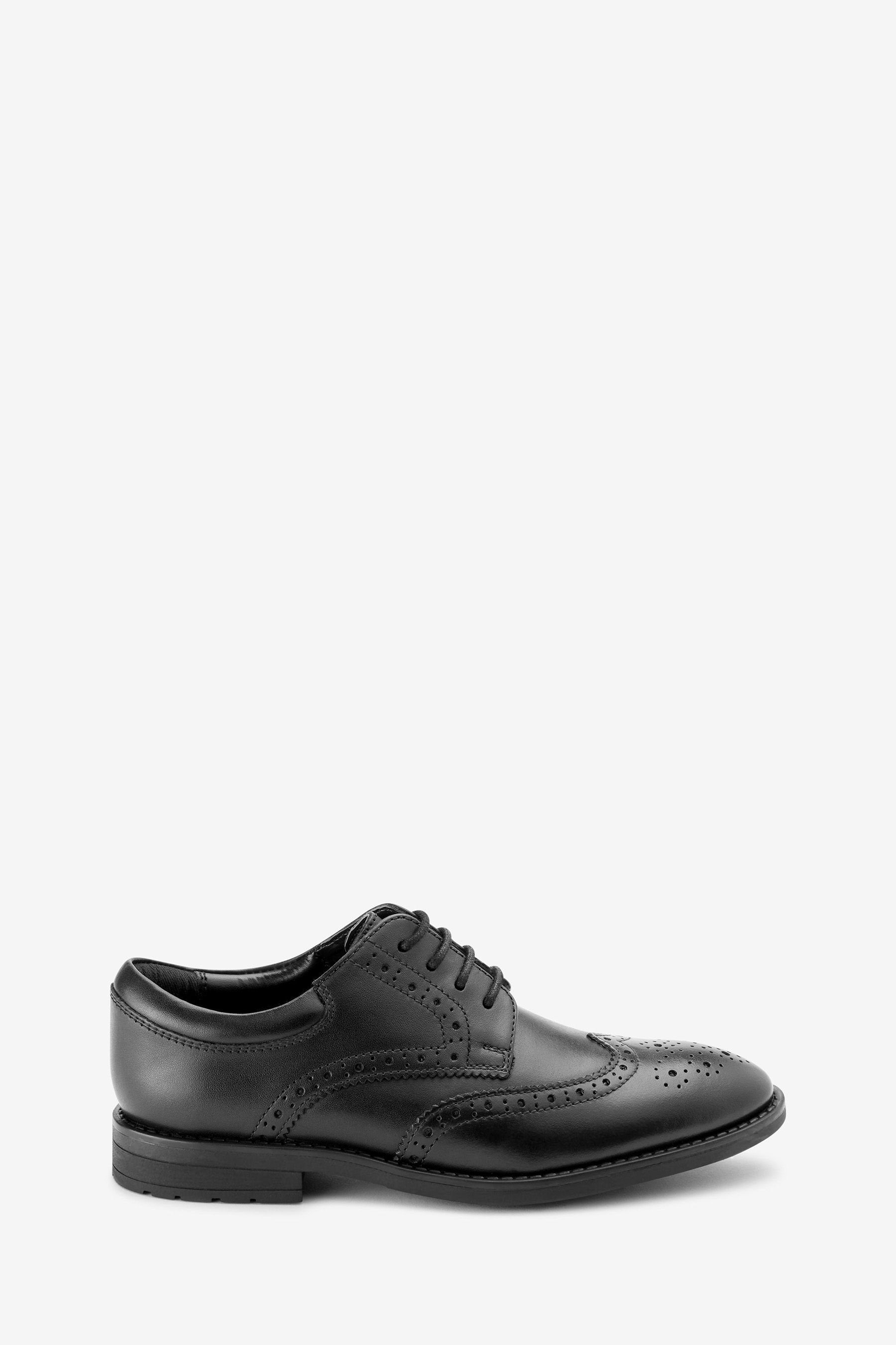 Brogue aus Leder Schnürschuh