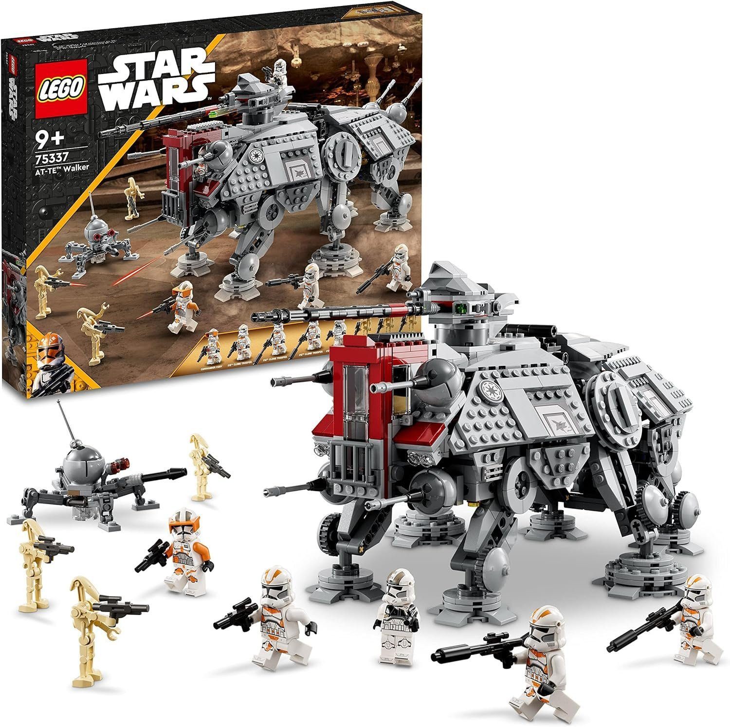 LEGO® Konstruktionsspielsteine Star Wars AT-TE Walker Bewegliches Spielzeugmodell Set mit Minifiguren, (Geschenk Weihnachten, Geburtstag, Frauen Männer Kinder, 1082 St., Baukasten Kinder & Erwachsene, Sale), Bausteine Konstruktionssteine, Bausatz, Spielzeug, Klemmbausteine