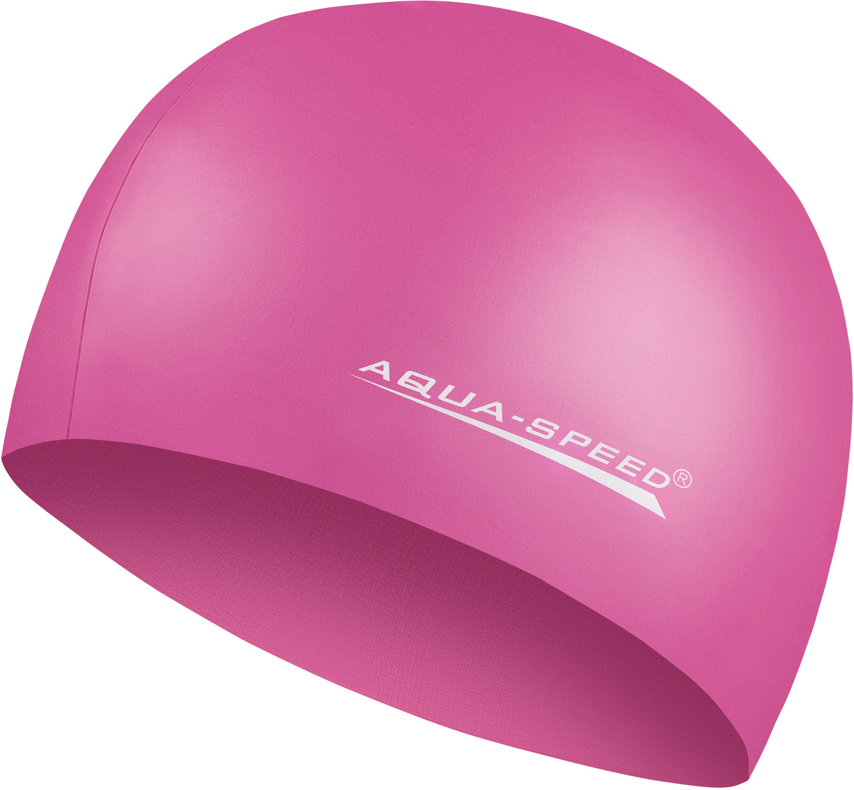 Aqua Speed Badekappe Badehaube Silikon-Stretch Rosa Sportlich & elastisch (Elastisches Silikon – ideal für Wettkampf & Training), Bequem & flexibel – perfekte Anpassung an den Kopf