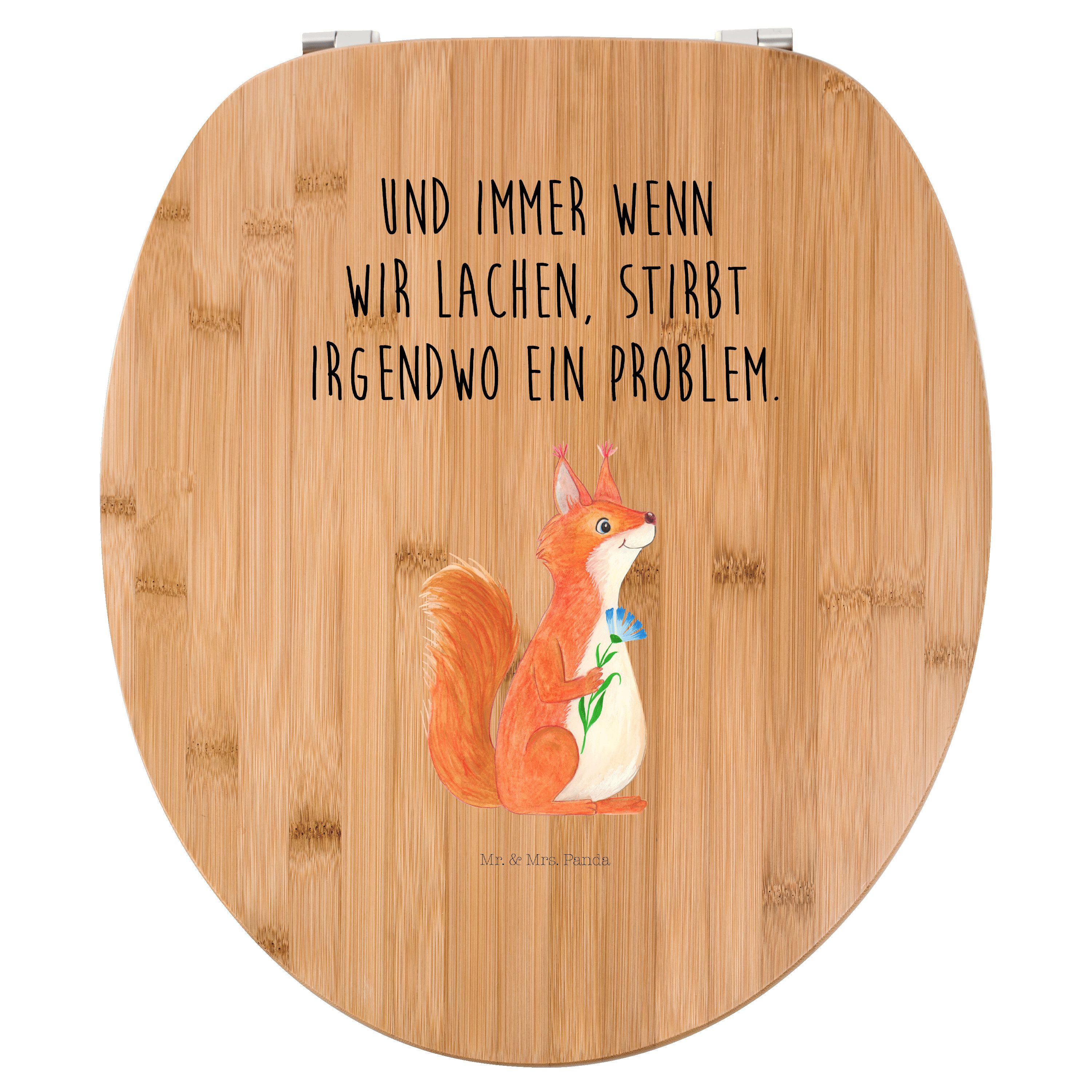 Mr. & Mrs. Panda WCSitz »Eichhörnchen Blume Weiß Geschenk, Spruch