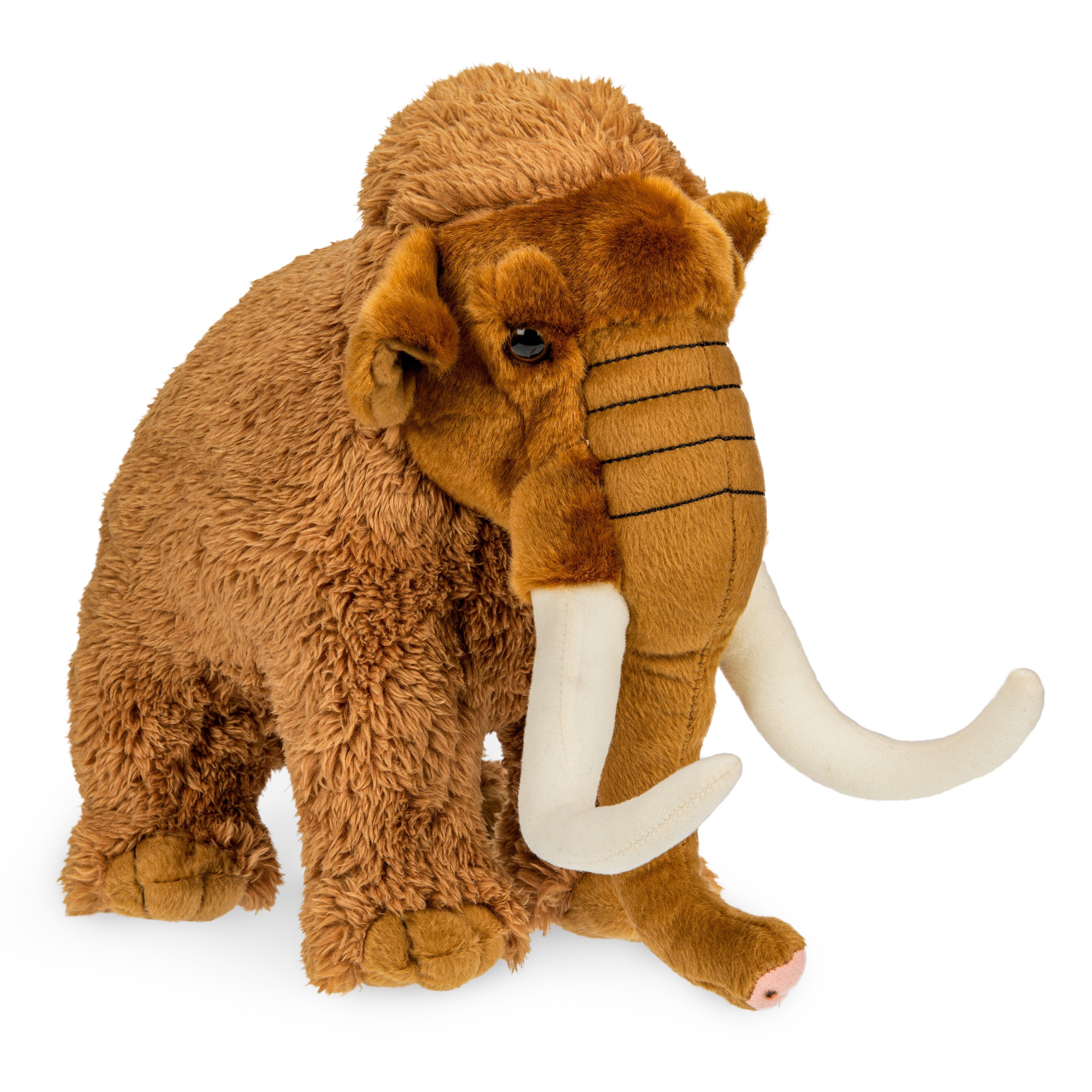 Uni-Toys Kuscheltier Mammut, groß - 29 cm (Höhe) - Plüsch-Elefant - Plüschtier, zu 100 % recyceltes Füllmaterial