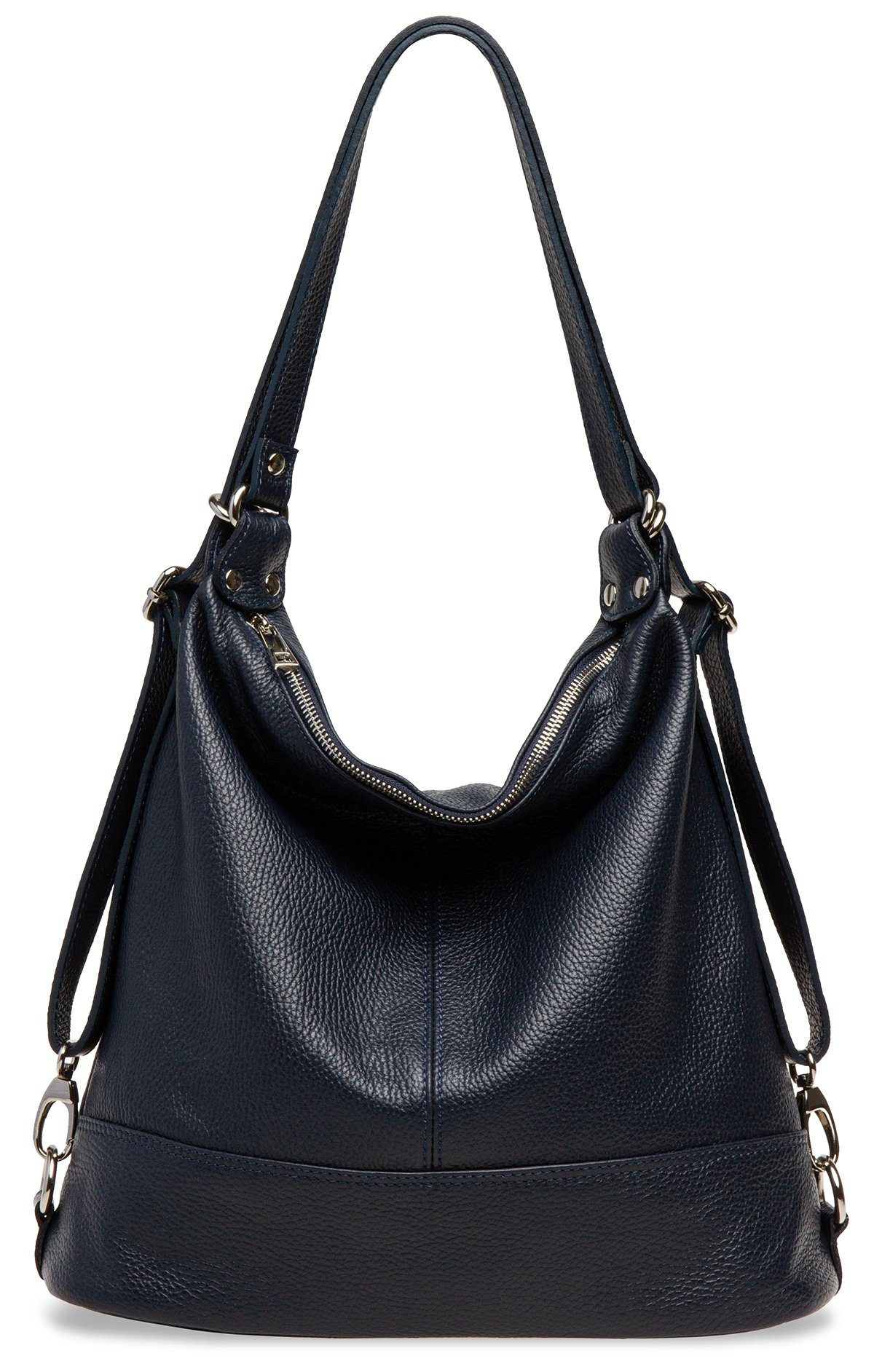 Schultertasche 2 in 1 Rucksack Damen Leder Tasche - PREMIUM LINE - Modell No.796