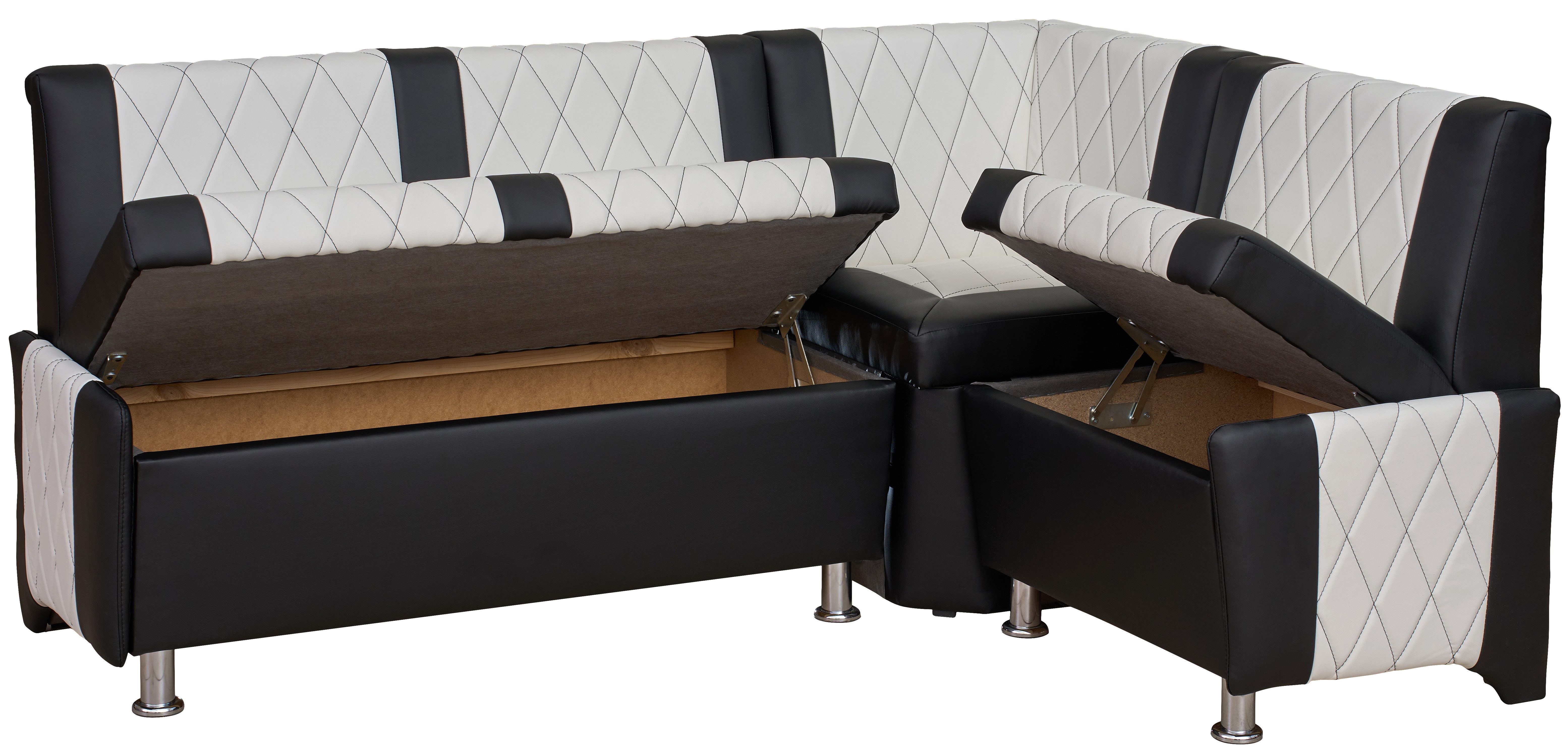 Rodnik Eckbank Polin, mit Stauraum, aus Kunstleder oder Möbelstoff