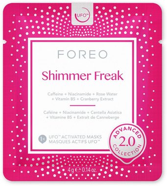 FOREO Gesichtsmaske UFO™ Mask Shimmer Freak 2.0 Packung, 6-tlg., komptibel mit UFO™ & UFO™ mini