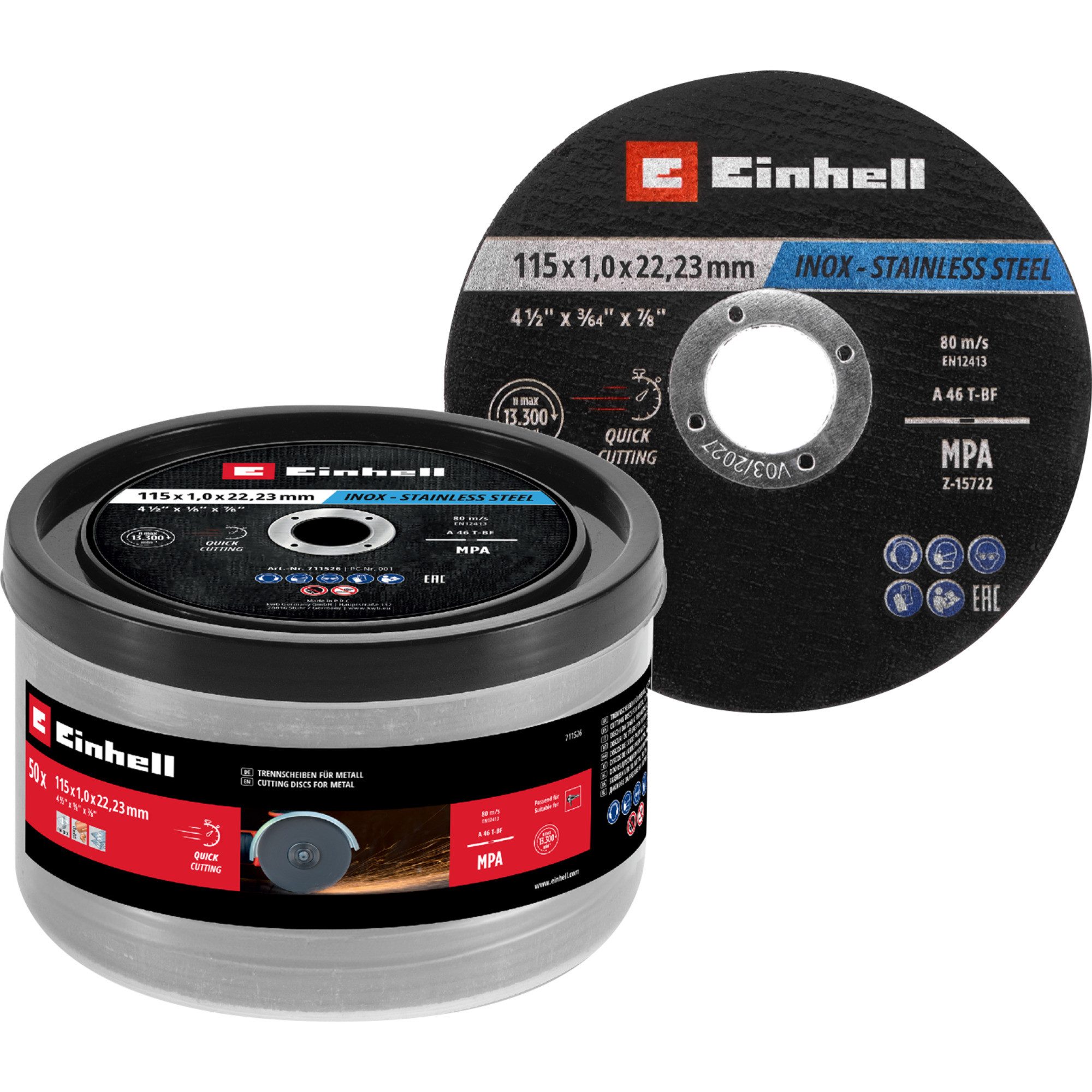 Einhell Sägeblatt EINHELL Trennscheibe dünn, Ø 115 x 1,0mm, 50