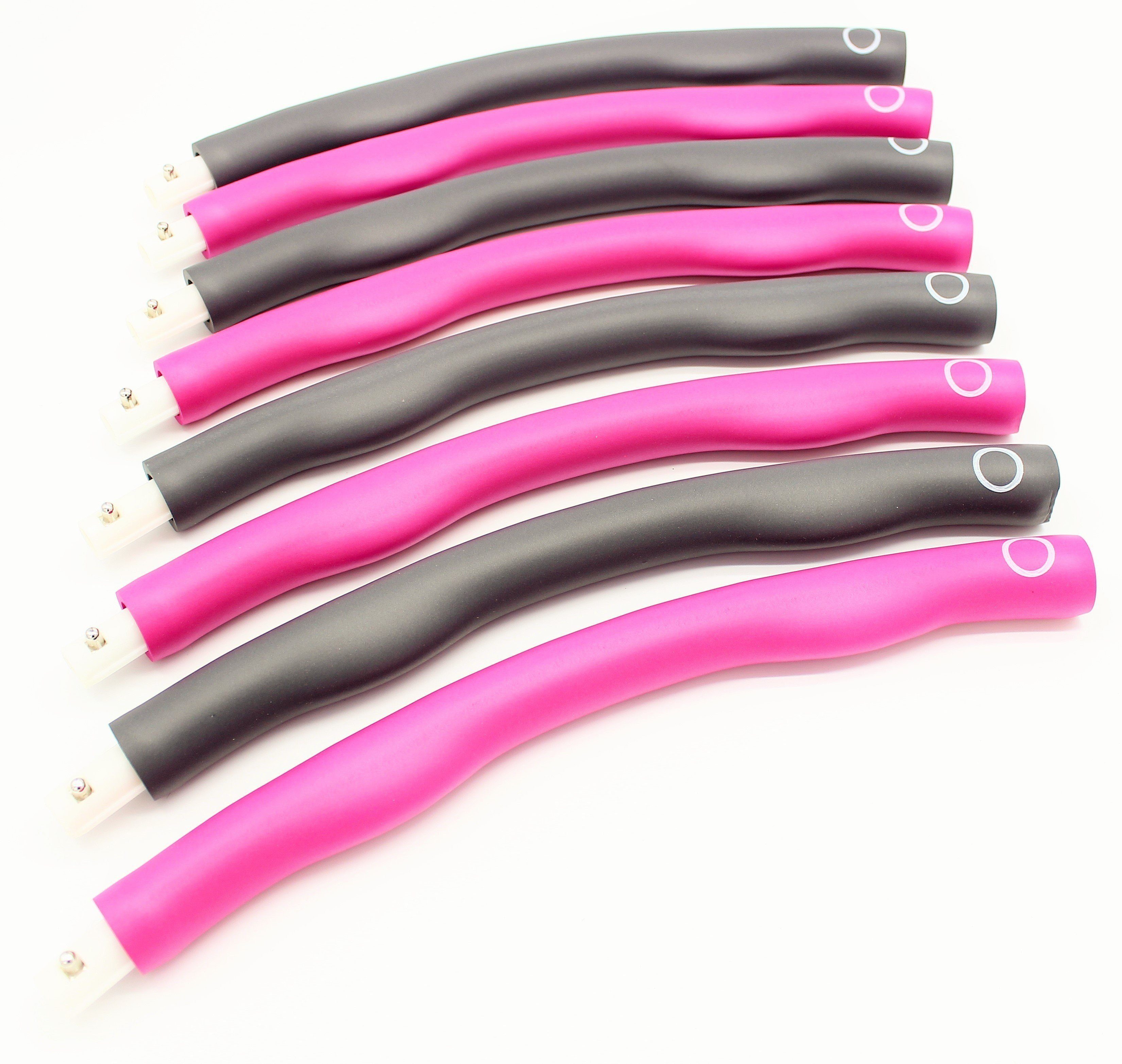 Luna24 simply great ideas... Hula-Hoop-Reifen Fitnessreifen Hula, zerlegbar, Ø 95 cm, 890 Gramm, grau/pink