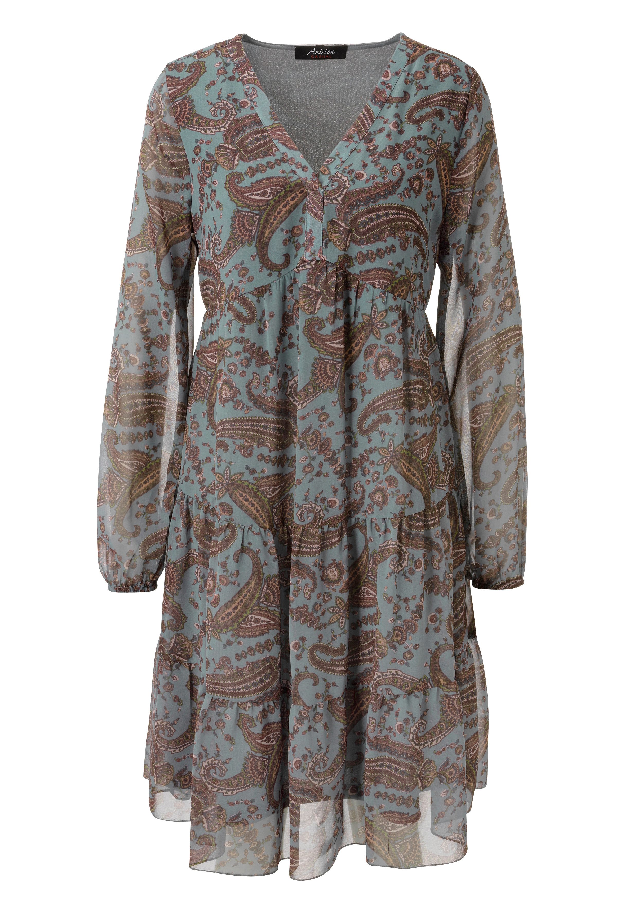 Aniston CASUAL Tunikakleid mit fantasievollen großflächigen Paisley-Druck - NEUE KOLLEKTION – Bild 5 von 5
