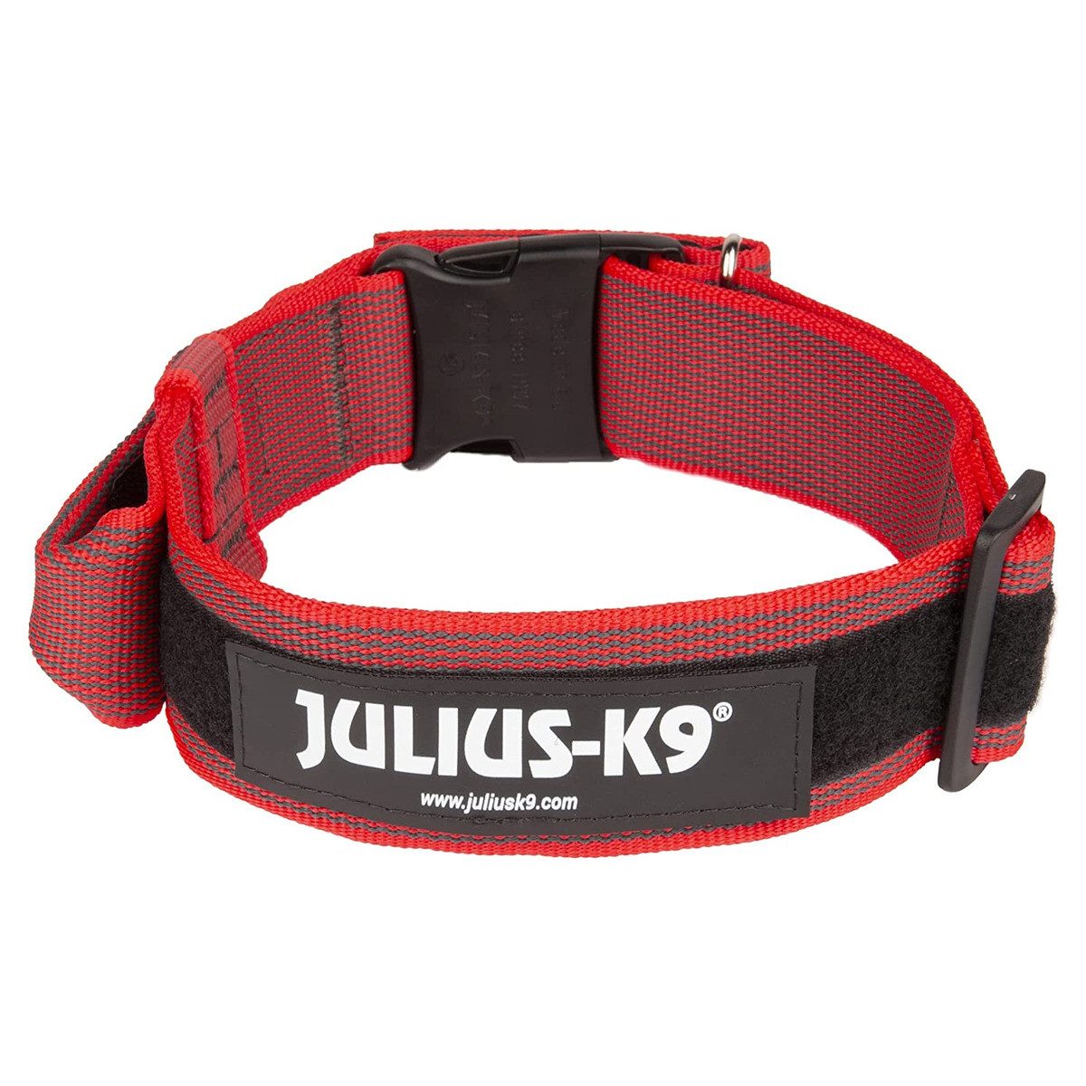 Julius-K9 Hunde-Halsband Halsband mit Griff rot