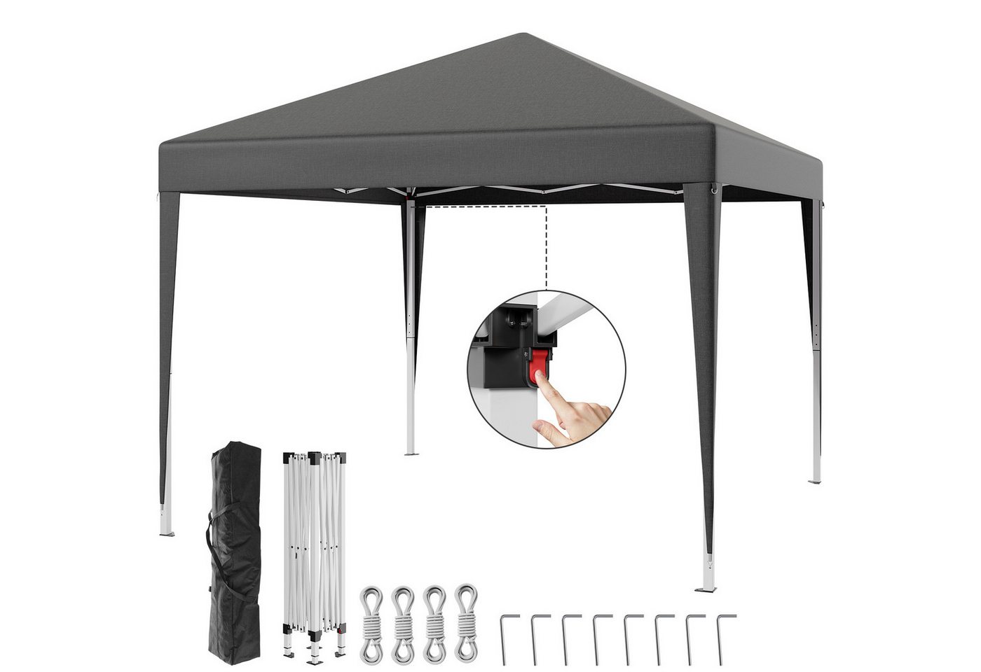 Thumbnail - HOMALL Faltpavillon 3x3m Klappbare Partyzelt,Pop-up Gartenpavillon mit 4 Seitenteilen, mit 4 Seitenteilen, Gartenzelt,UV...