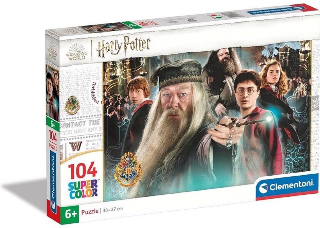 Clementoni® Пазлы Supercolor Пазлы Harry Potter 104 Teile Buntes Kinderpuzzle, 104 Пазлыteile, 1 x Пазлы Geschenk für Mädchen Jungen Kinder Пазлы