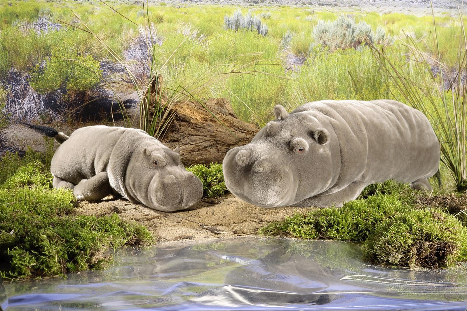 Kösen Kuscheltier Kösen Nilpferd Flusspferd Hippo 35 cm liegend Kuscheltier (Plüschtiere Nilpferde Stofftiere Hippos Plüschhippo Stoffnilpferd)