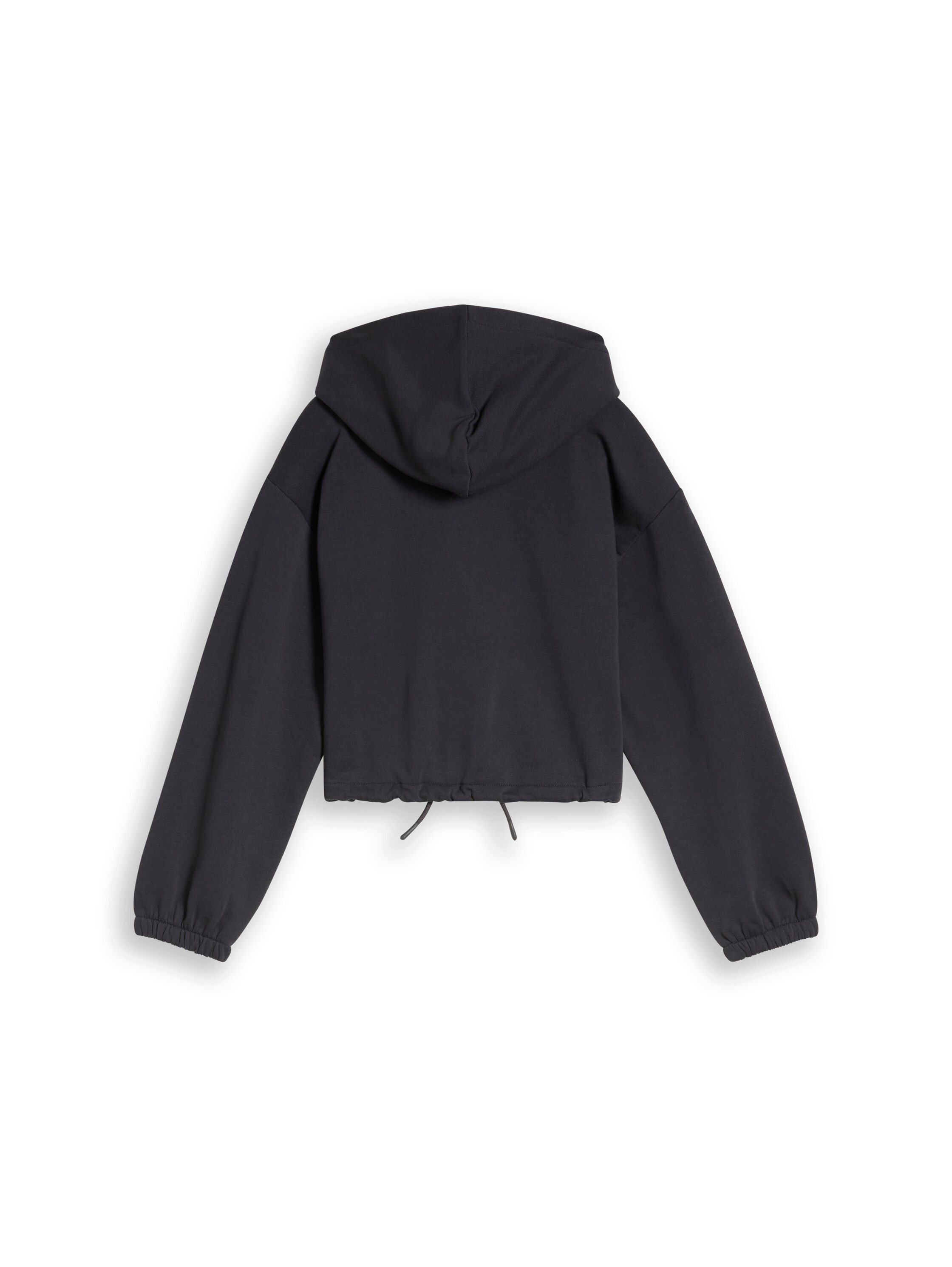TOM TAILOR Sweatjacke Full Zip mit Kordelzug in kurzer Form