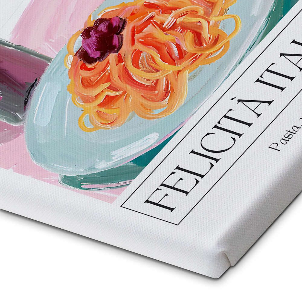 Posterlounge Wandbild Felicità Italiana - Paste, Vino e Amore, Ohkimiko, erhältlich als Poster, Leinwandbild, Wandsticker oder Acrylglasbild