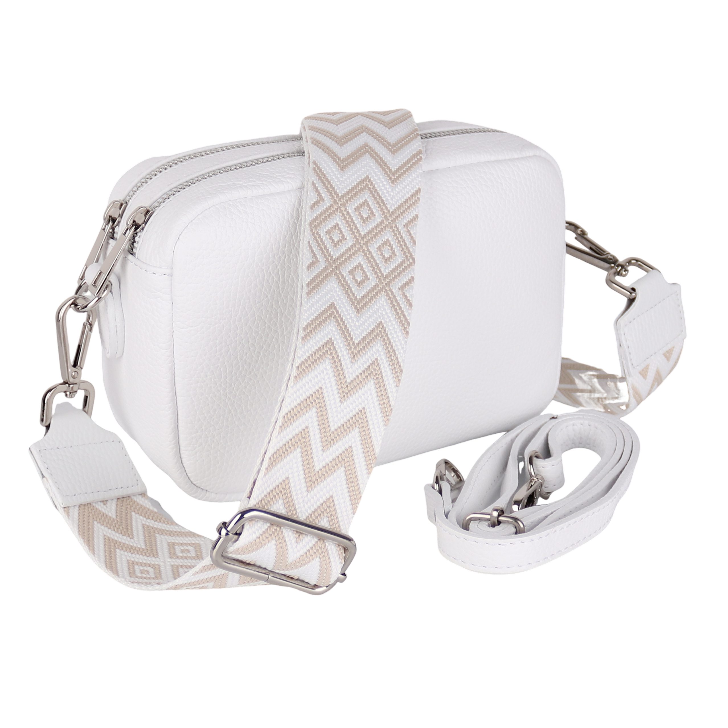 Umhängetasche Damen, Crossbody Bag, Echtleder Made in Italy