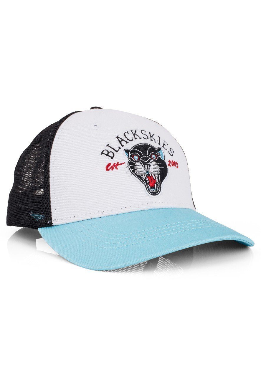 Blackskies Cap Baseball Tattoo Weiß-Schwarz-Blau Panther Trucker Cap Traditional