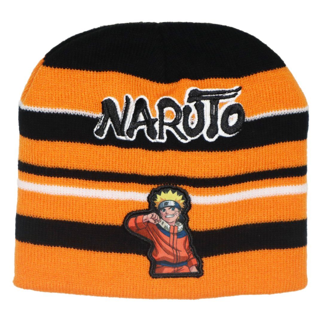Naruto Fleecemütze Anime Naruto Shippuden Jungen Wintermütze Mütze plus Handschuhe Gr. 54/56
