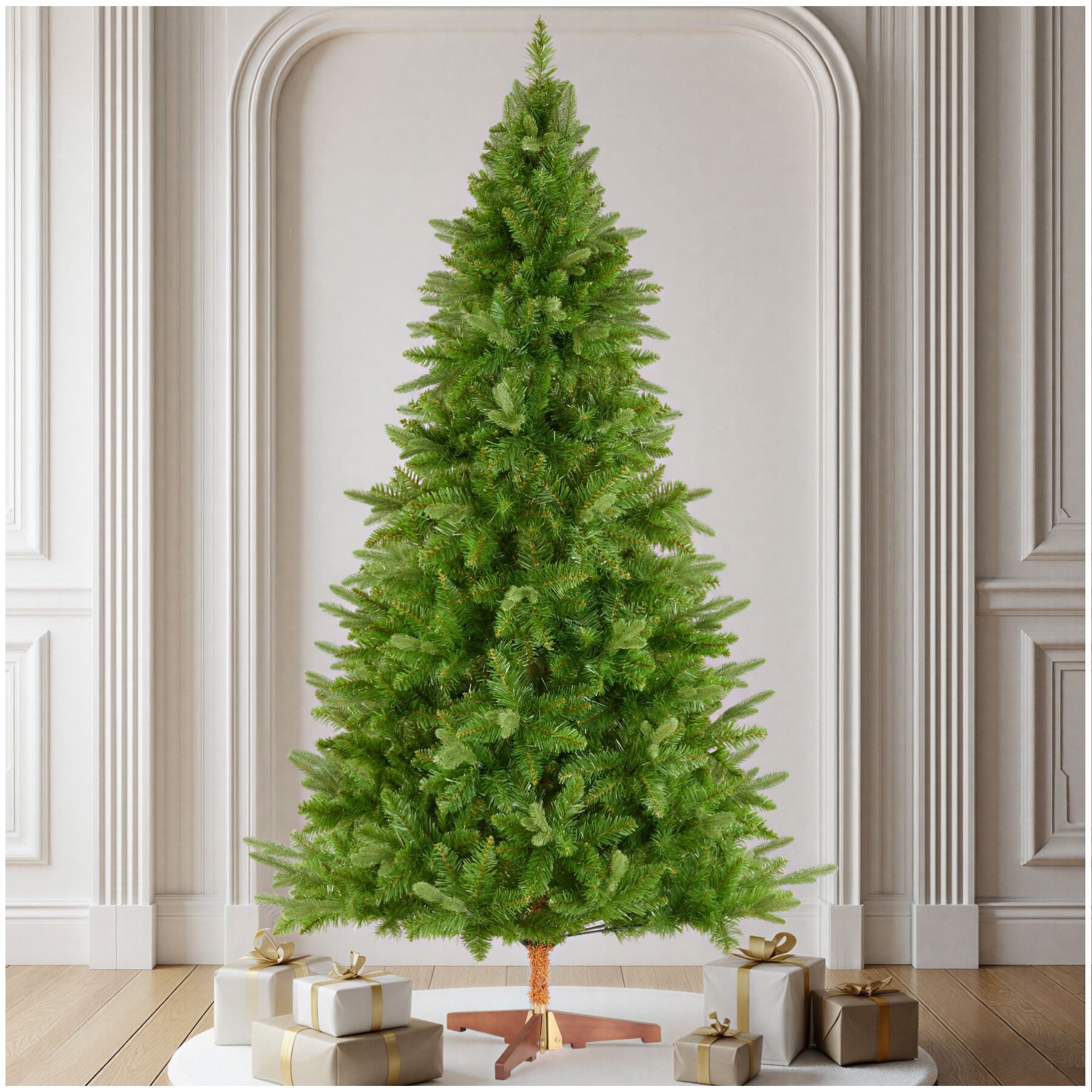 tectake Künstlicher Weihnachtsbaum Künstlicher Christbaum in Grün Spritzgussnadeln ständer Tannenbaum, Undekorierter/Unbeleuchteter Baum, verschiedene Größen, künstlich in Grün, PVC- und Spritzgussnadeln
