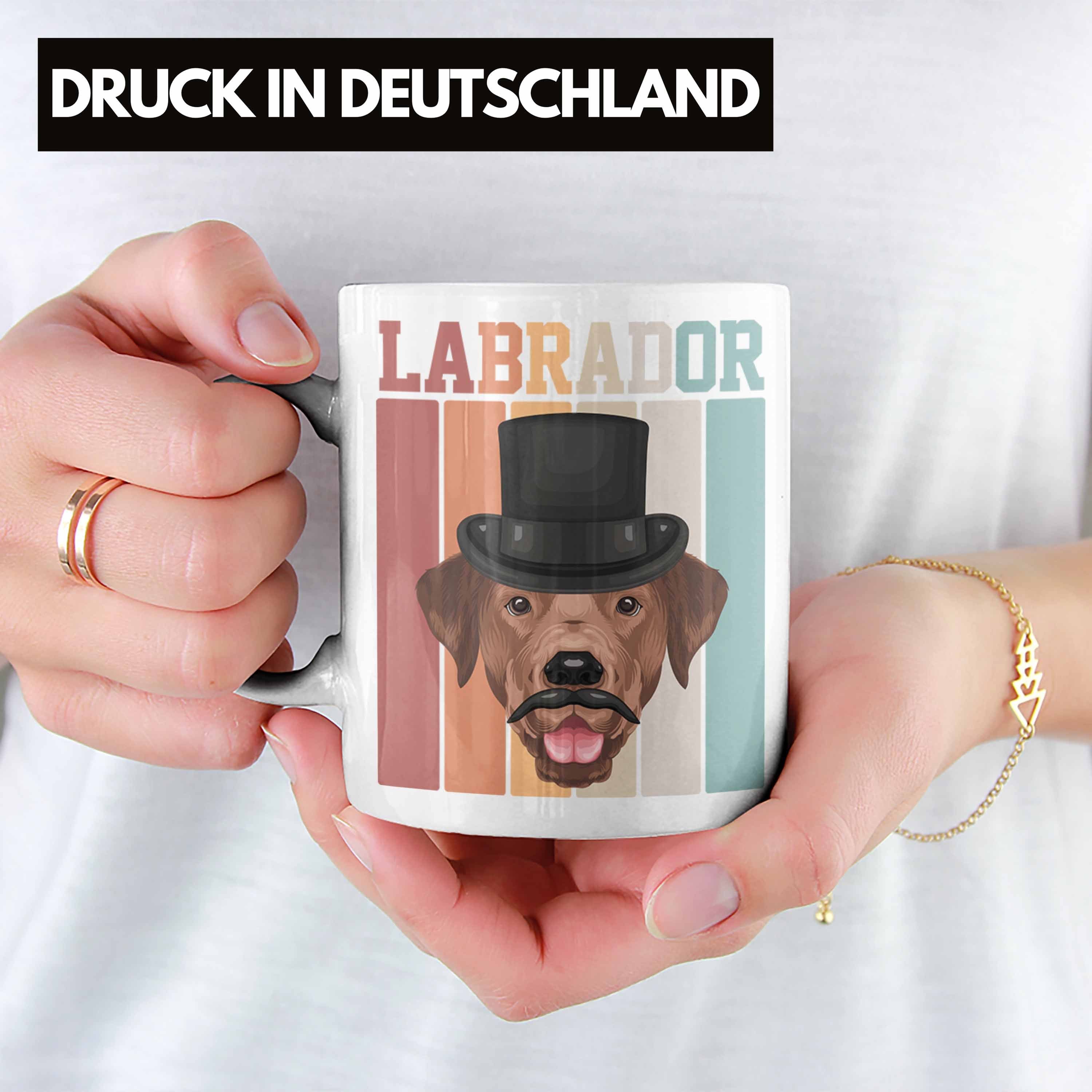 Lustiger Besitzer Tasse Retro Tasse Vi Geschenk Labrador Spruch Geschenkidee Weiss Trendation