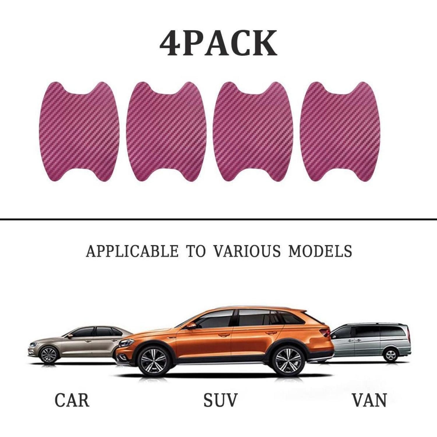 Luxury Collection Car Floor Mats Car Stickers Carbon Fiber Protective Film Scratch Resistant Universal 4PCS Burgundy