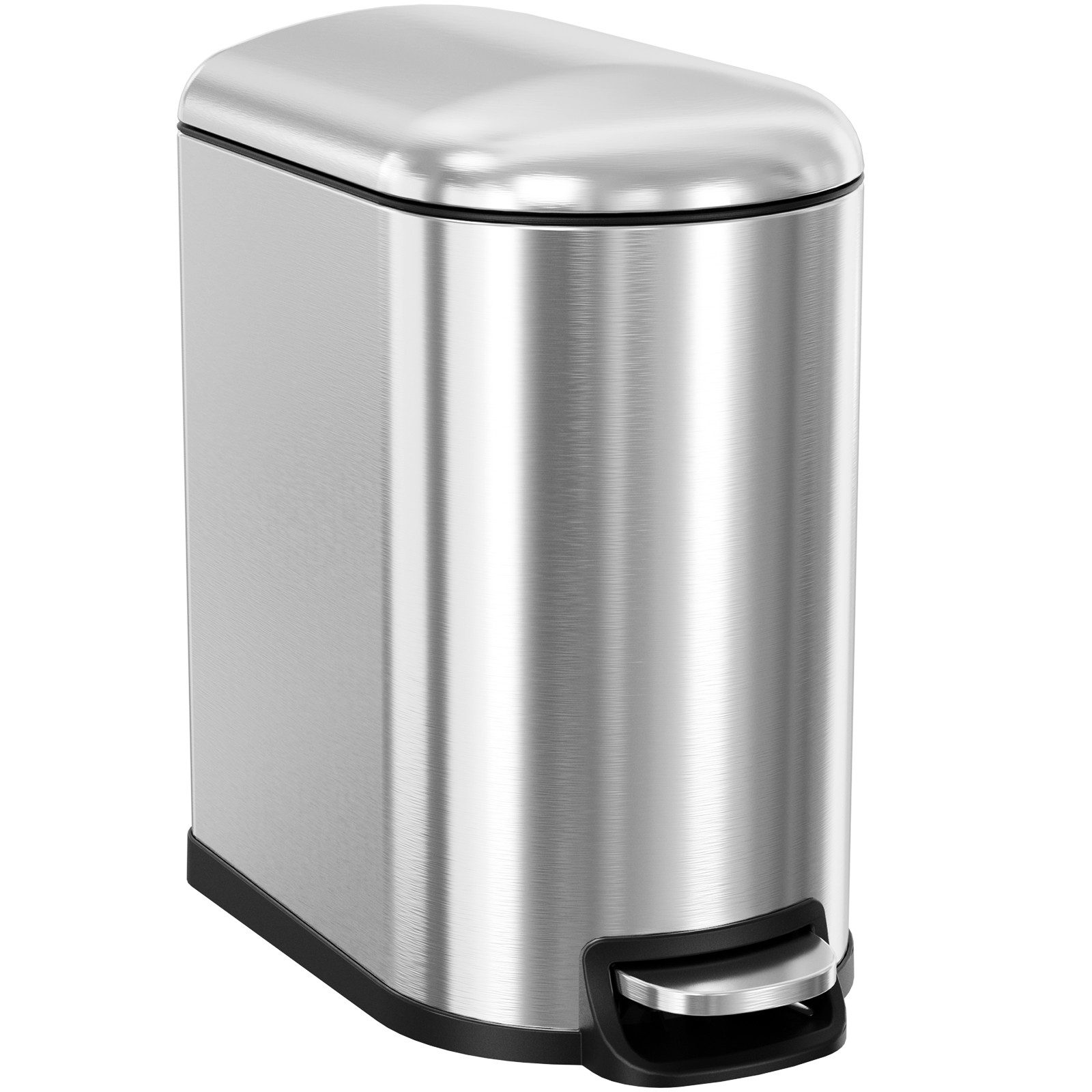 TLGREEN Mülleimer 20L Treteimer aus Edelstahl mit Soft-Close-Deckel, herausnehmbarem Inneneimer und Fußpedal, für Küche, Bad und Büro