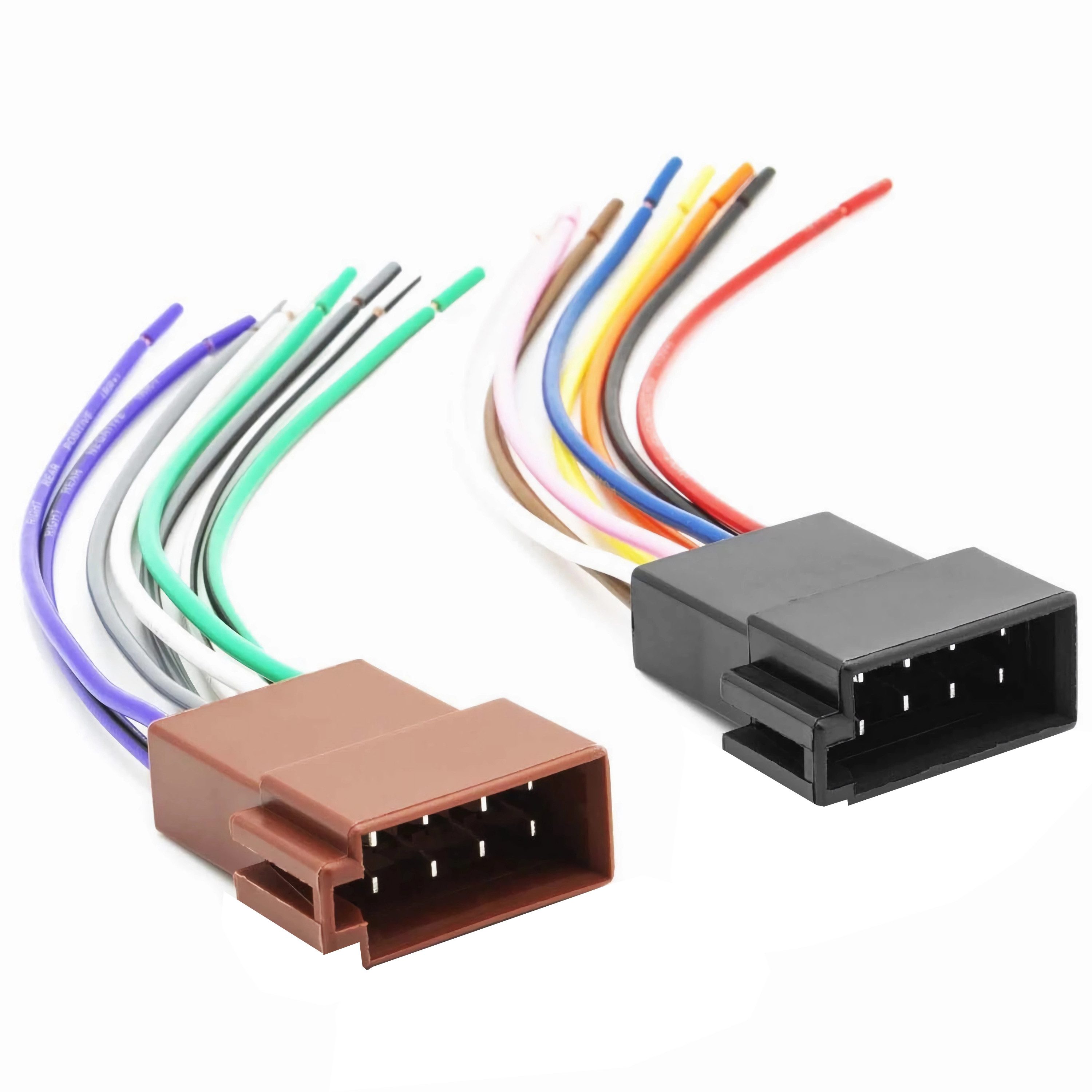 Bolwins O60 Auto Radio Anschluss Adapter Kabel DIN ISO Strom Lautsprecher 16cm Audio-Kabel, DIN-ISO Stecker (Radioanschluss nach ISO-Norm), ISO-Buchse auf offene Kabelenden (16 cm), Universeller Autoradio-Anschlussadapter