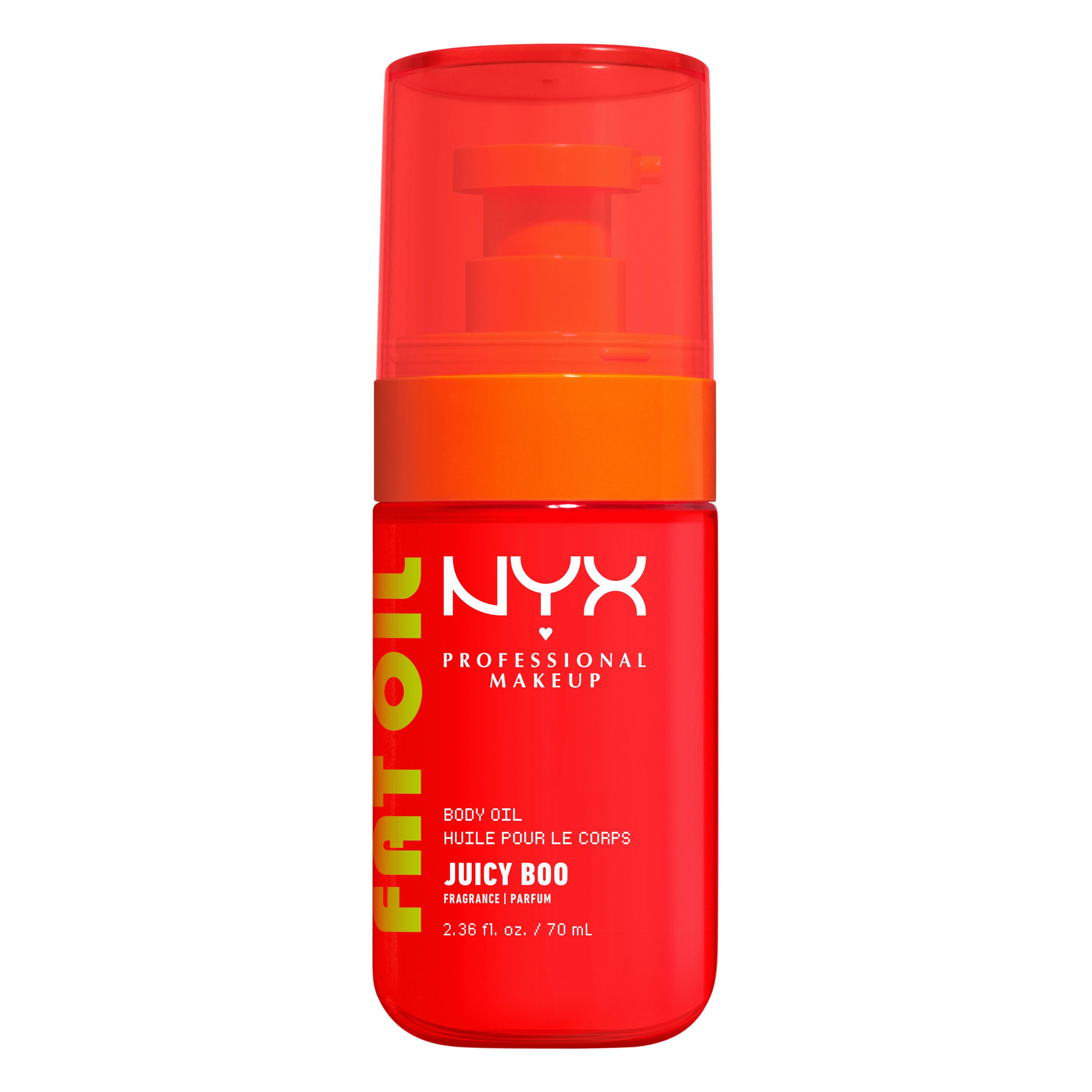 NYX PROFESSIONAL MAKEUP Körperöl FAT OIL BODY OIL JUICY BOO, für strahlenden Glow am Körper