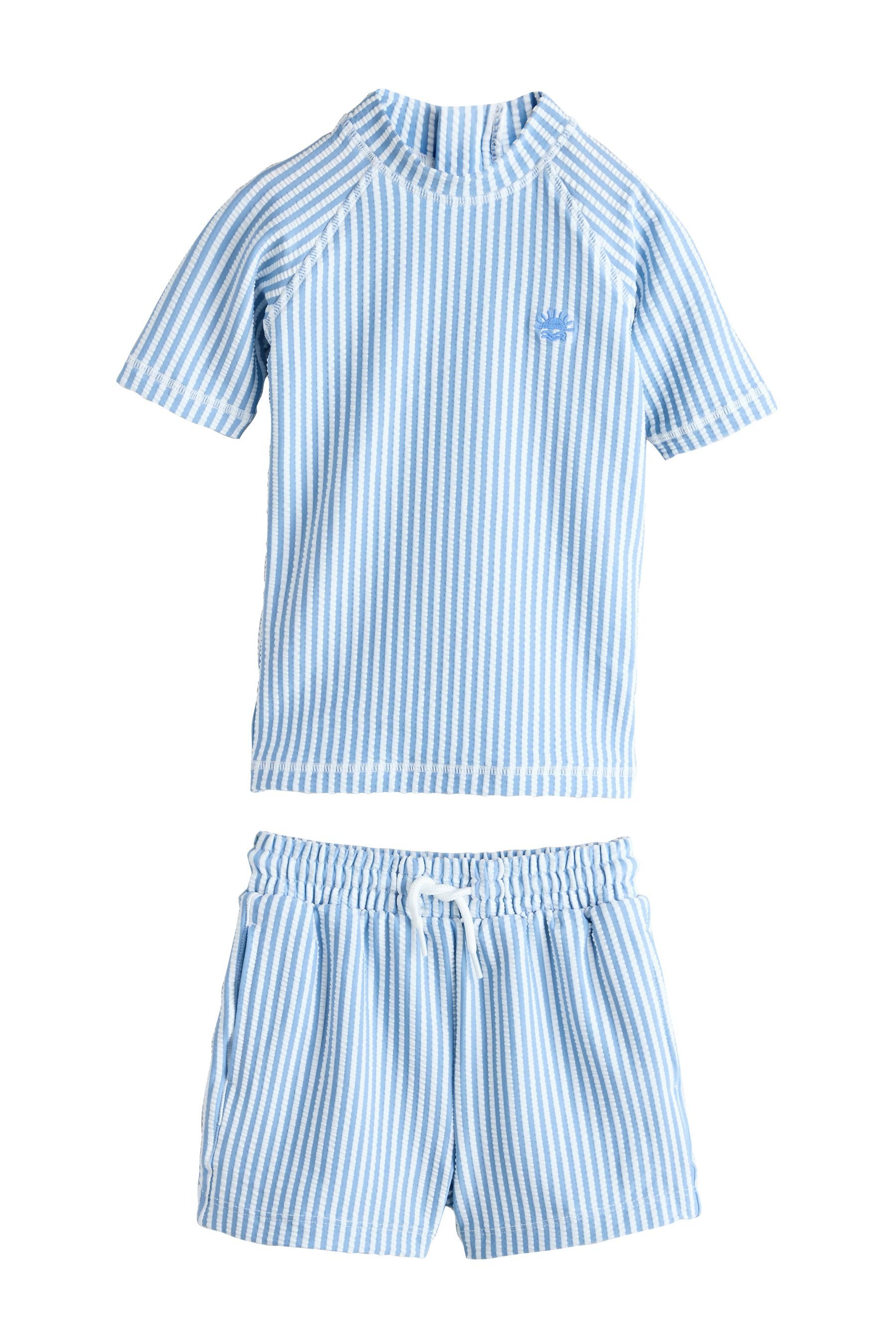 Next Badeanzug Strukturiertes Rash-Trägertop und Badeshorts (2-St)
