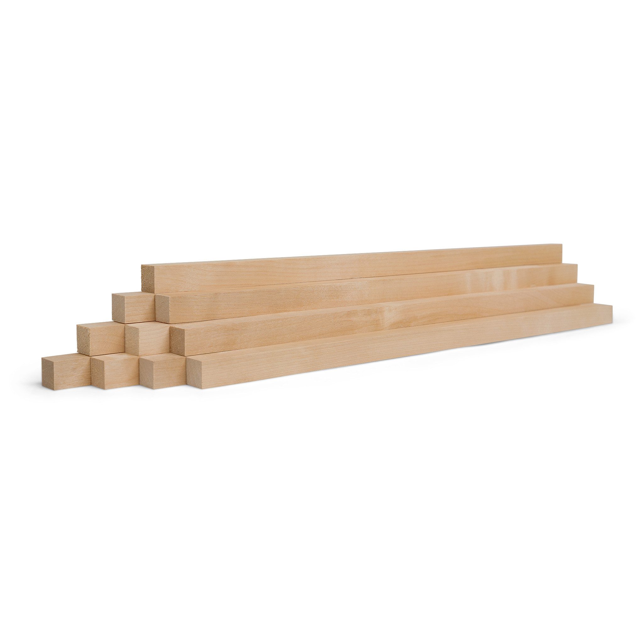 Woodsellers Kantholz 10er-Set Holzleisten - Birke gehobelt - 40 x 40 x 500 mm, (10 Packung 10-tlg), Woodsellers - 10er-Set Holzleiste - Birke gehobelt - 40x40x500 mm