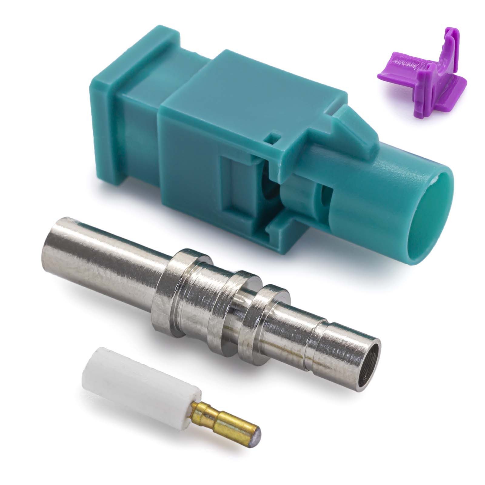 Adapter Universe FAKRA Stecker Male Antennenstecker RG174 Crimp Löt Reparatur SET KFZ-Adapter