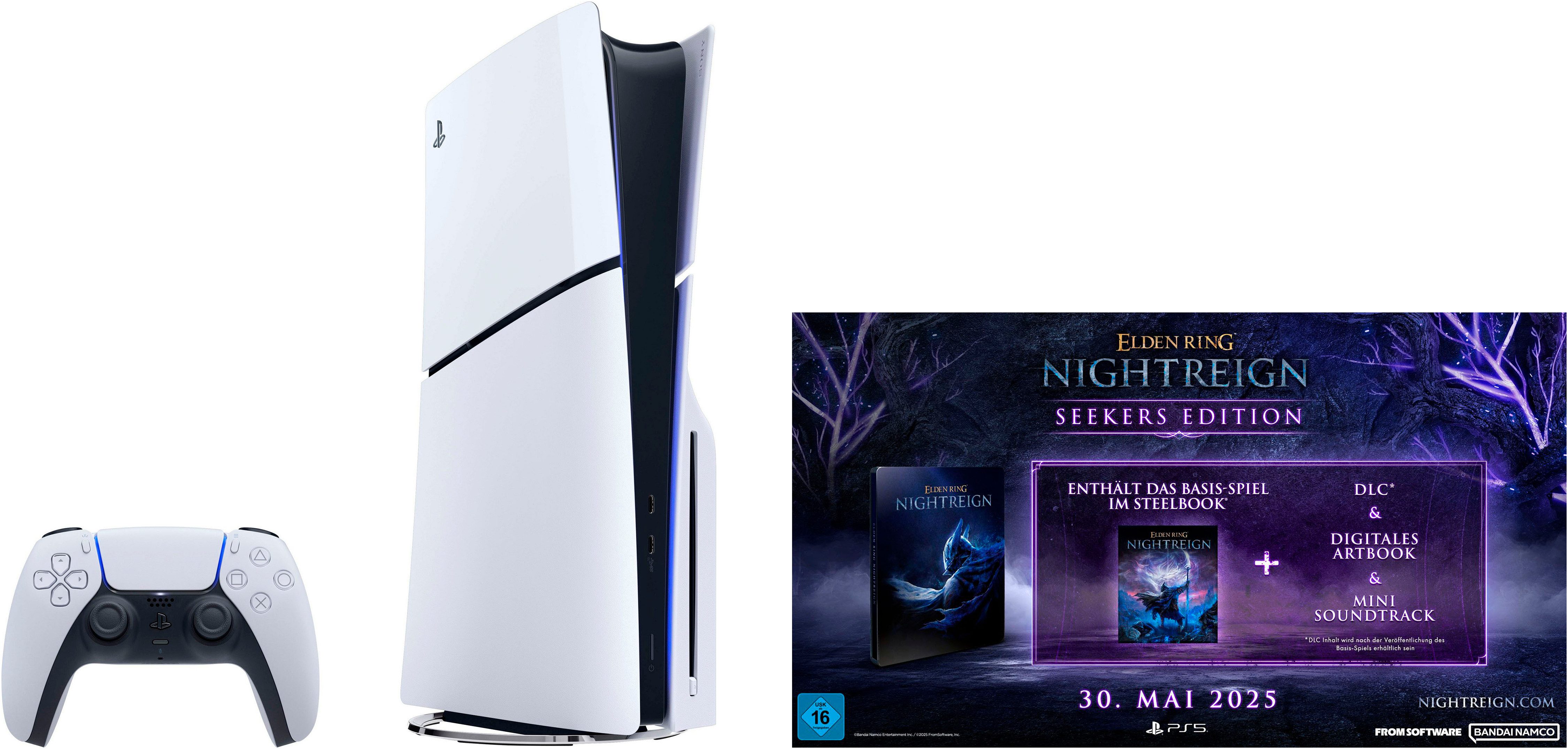 PlayStation 5 PS5 Disk Edition (Slim) + Elden Ring Nightreign Seekers Edition 1TB