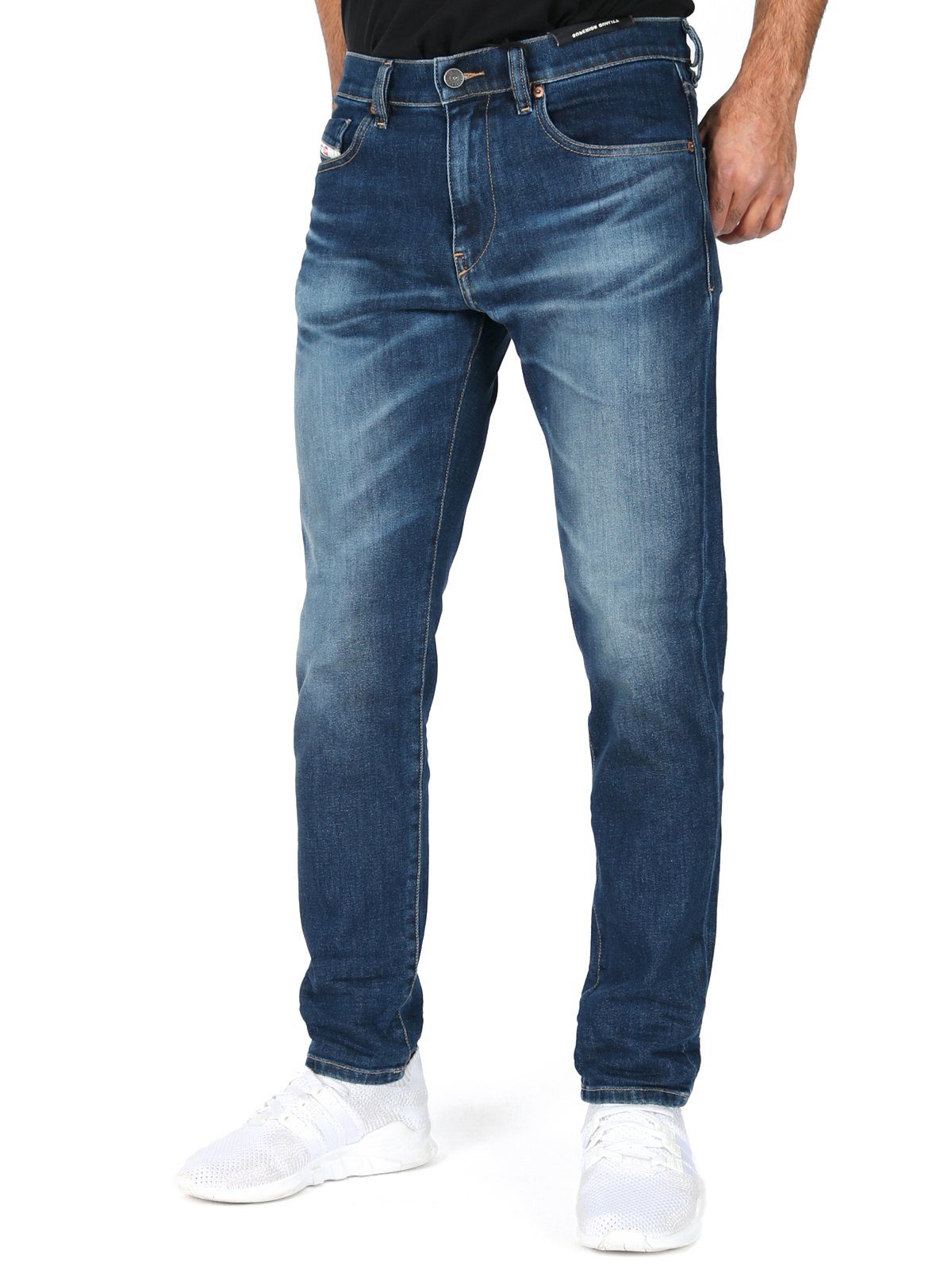 - 009MI 30 - D-Strukt Slim-fit-Jeans Diesel Stretch Länge Hose