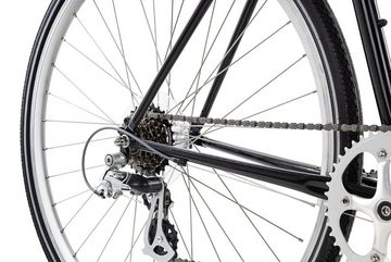 Commodo Cyclisti Rennrad Cyclisti Torino, 7 Gang Shimano Altus RD-310-7 Schaltwerk, Kettenschaltung, Straßenrennrad schwarz/grau
