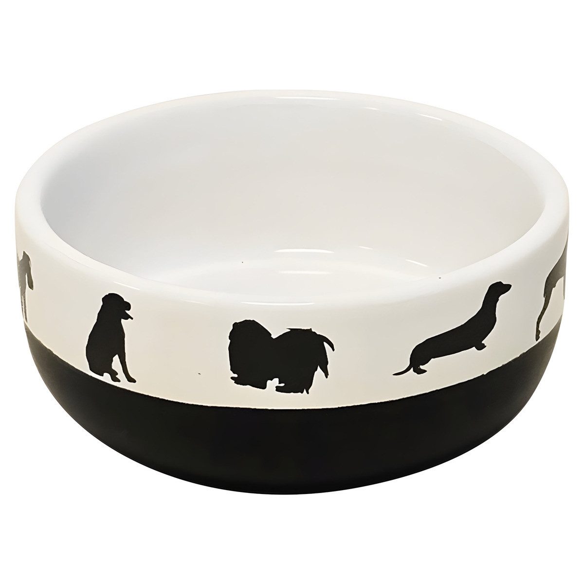 Nobby Futternapf Hunde Keramik-Napf Shape weiß/schwarz