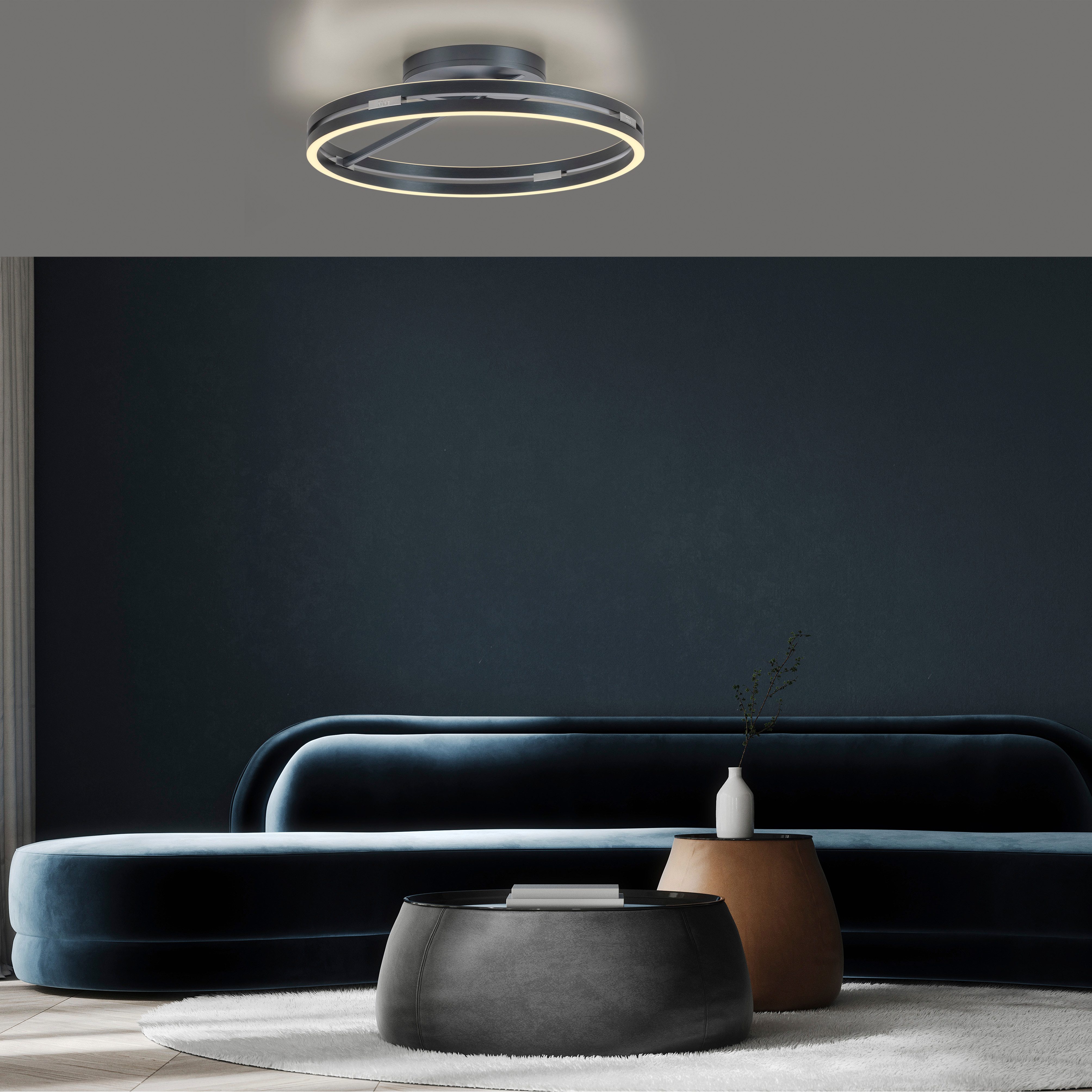 Neuhaus PURE LED Deckenleuchte PURE Loop, CCT - über Fernbedienung, LED fest integriert, warmweiß - kaltweiß, Dimmbar über Fernbedienung, CCT, separat steuerbar