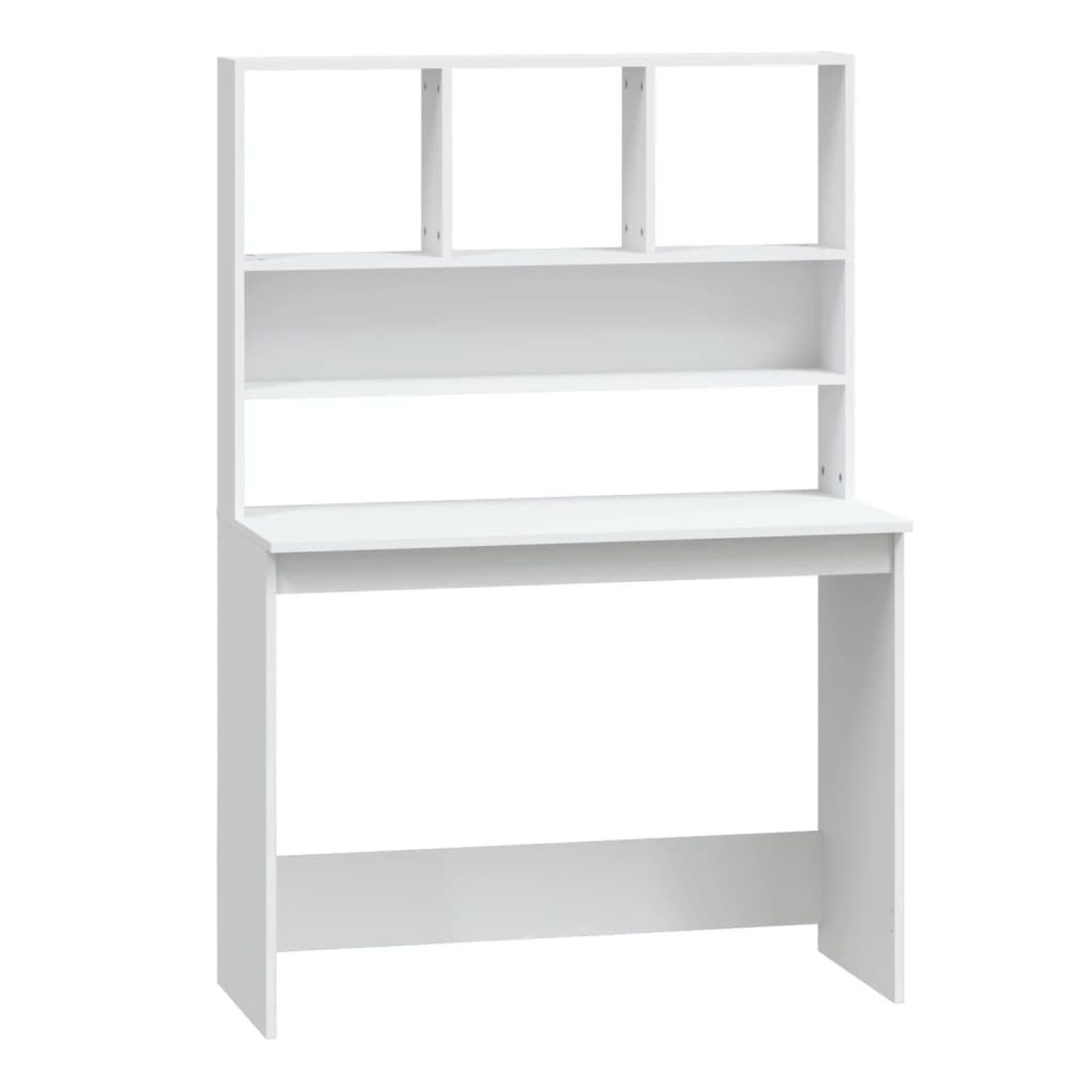 Tresentisch Schreibtisch mit Regal Weiß 102x45x148 cm Holzwerkstoff