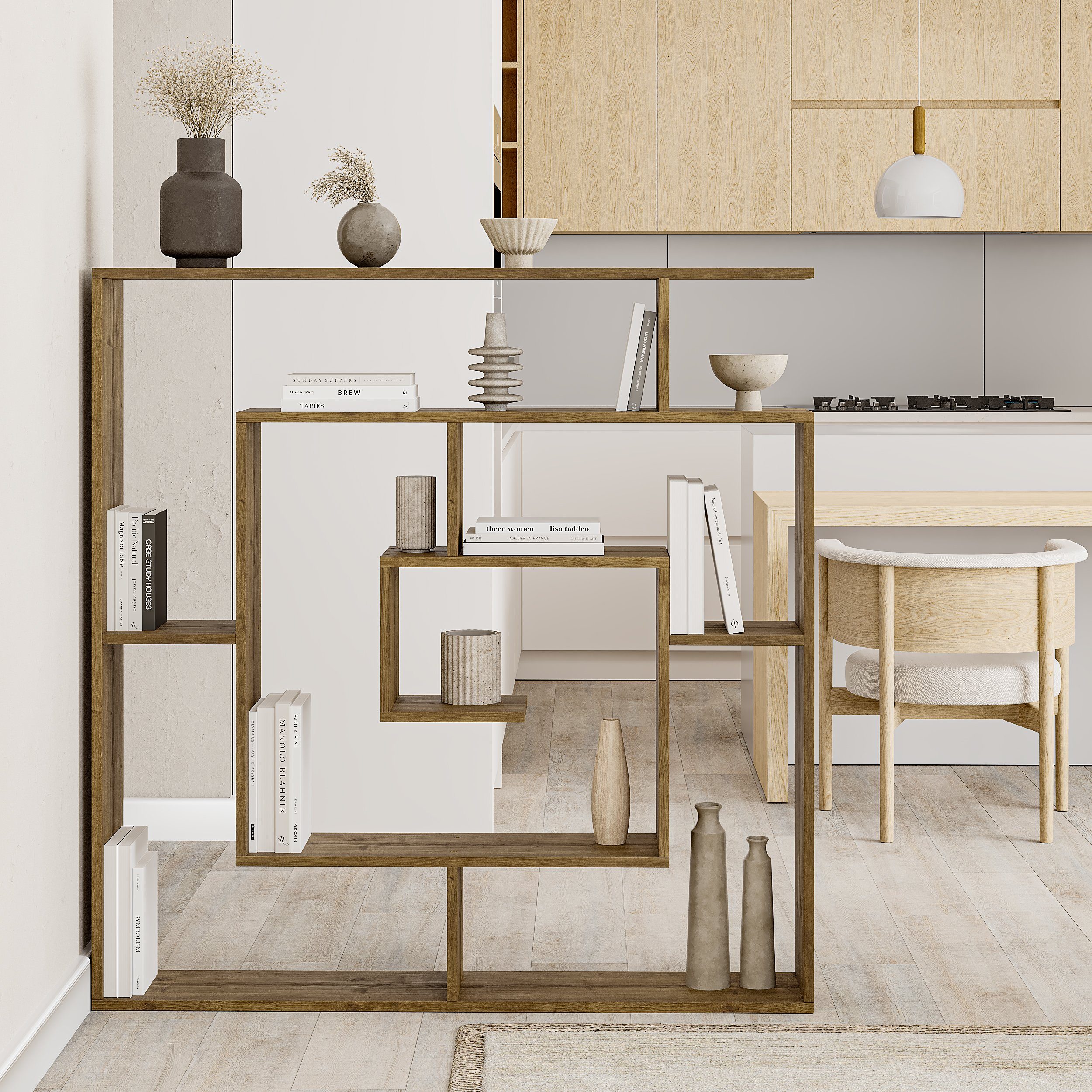 Decortie Bücherregal Labirent, Modernes Bücherregal, Raumtrenner, 125 x 22 günstig online kaufen