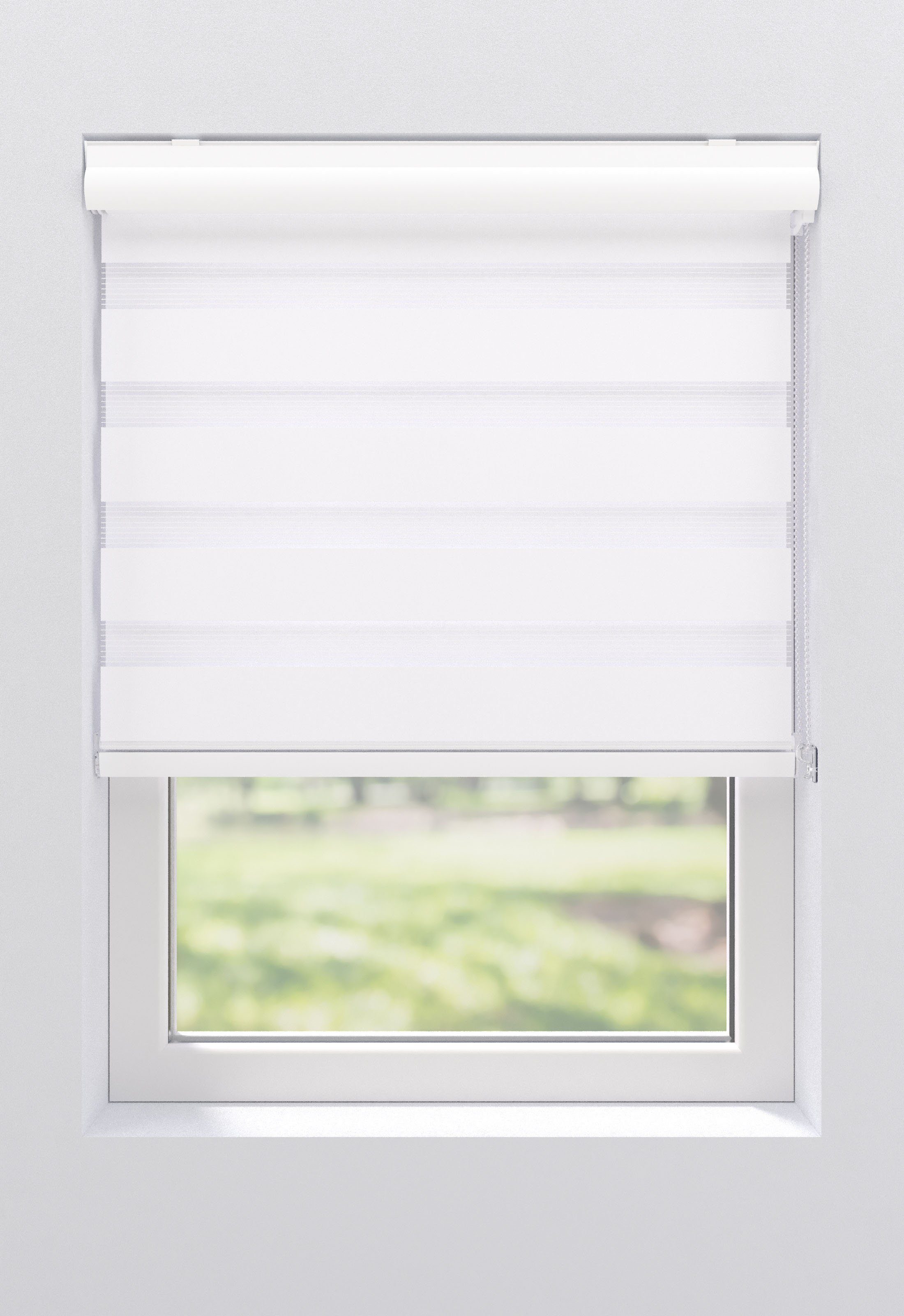 Doppelrollo Greta, my home, Lichtschutz, ohne Bohren, freihängend, Klemmträger mit Feststellschraube, mit Kassette, Befestigung mit Klemmträgern