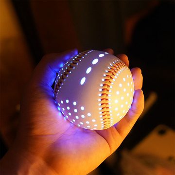 DOPWii Baseball LED beleuchteter Baseball, USB Aufladung, 6 Farben RGB Lichter, Weihnachtsgeschenk