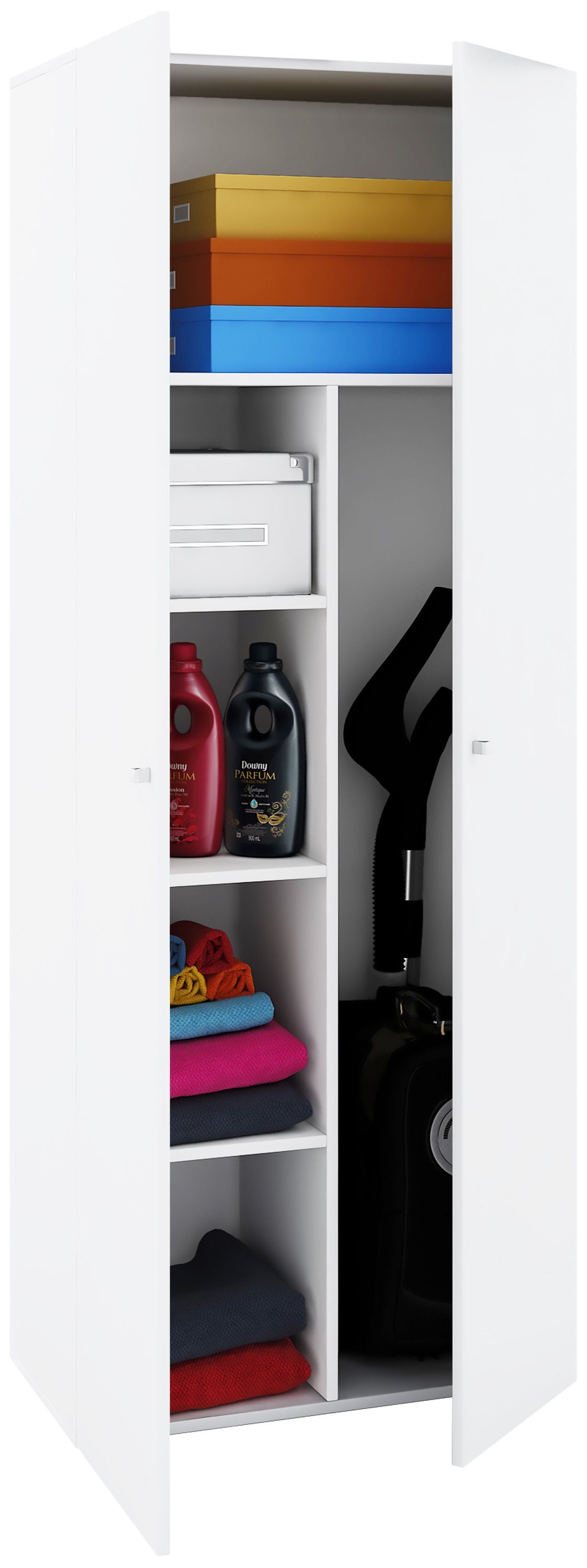 VCM Mehrzweckschrank Holz Besenschrank Staubsauger Putzschrank Vandol
