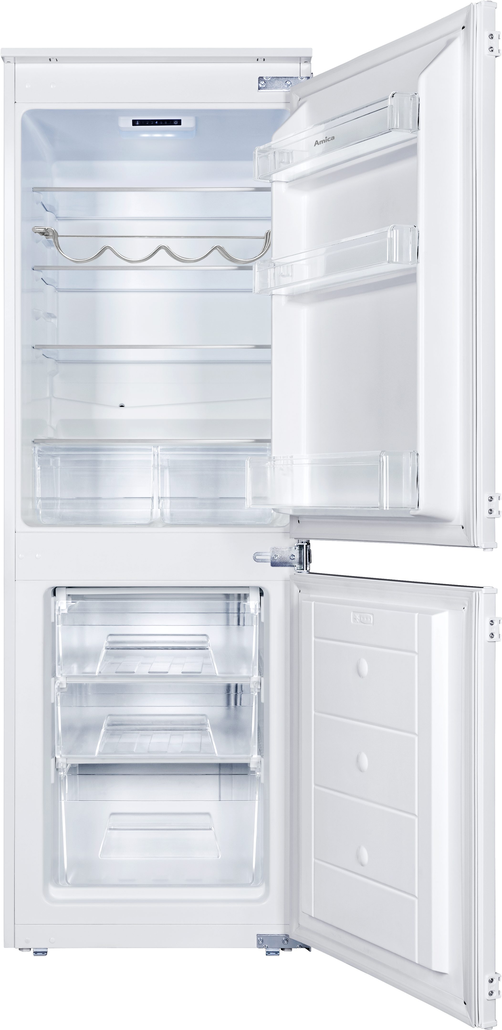 Amica Einbaukühlgefrierkombination EKGCS 385 901, 157,4 cm hoch, 54 cm breit, Kühl, klar, komfortabel – Frische für deinen modernen Alltag