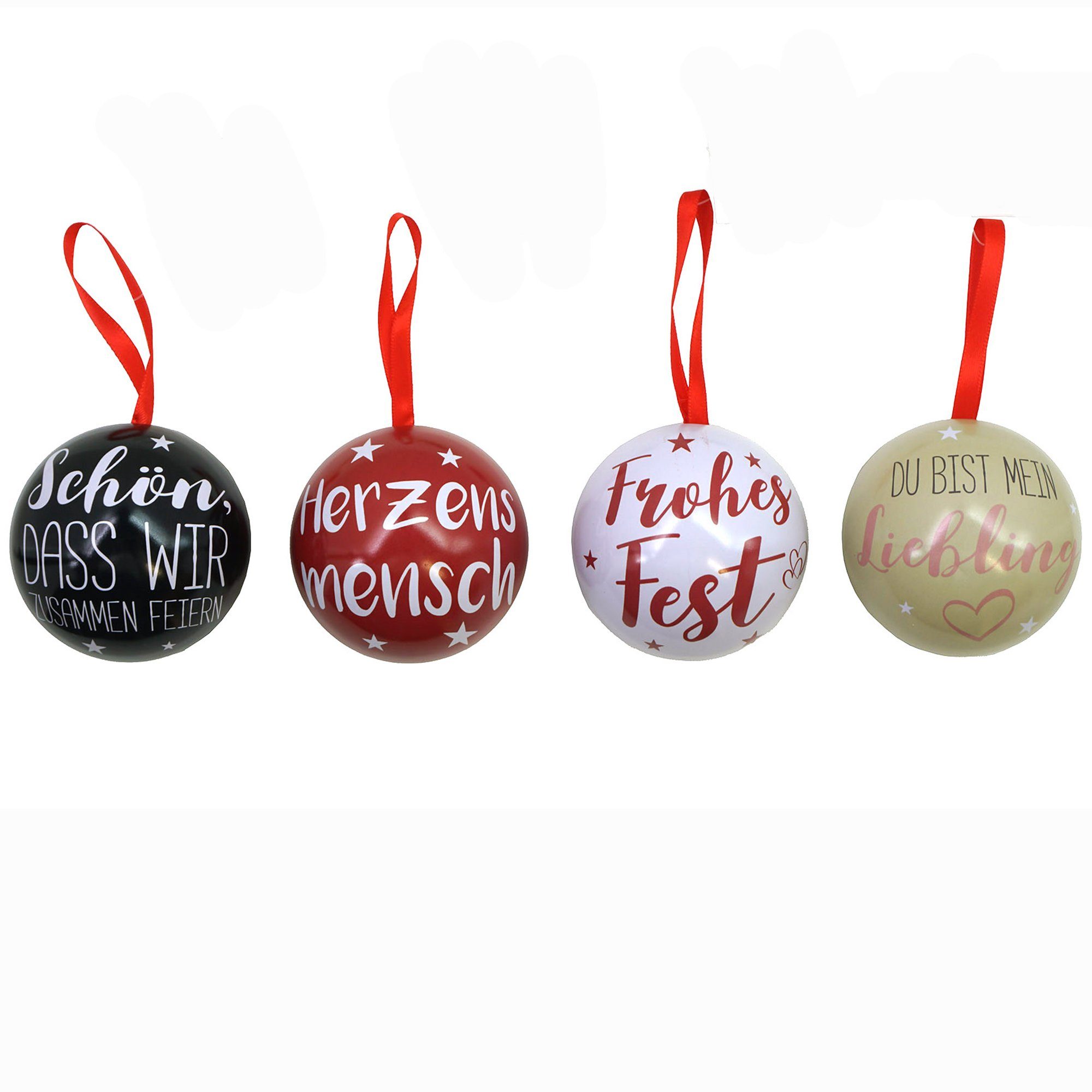 Annastore Christbaumschmuck 12 x Weihnachtskugeln zum befüllen