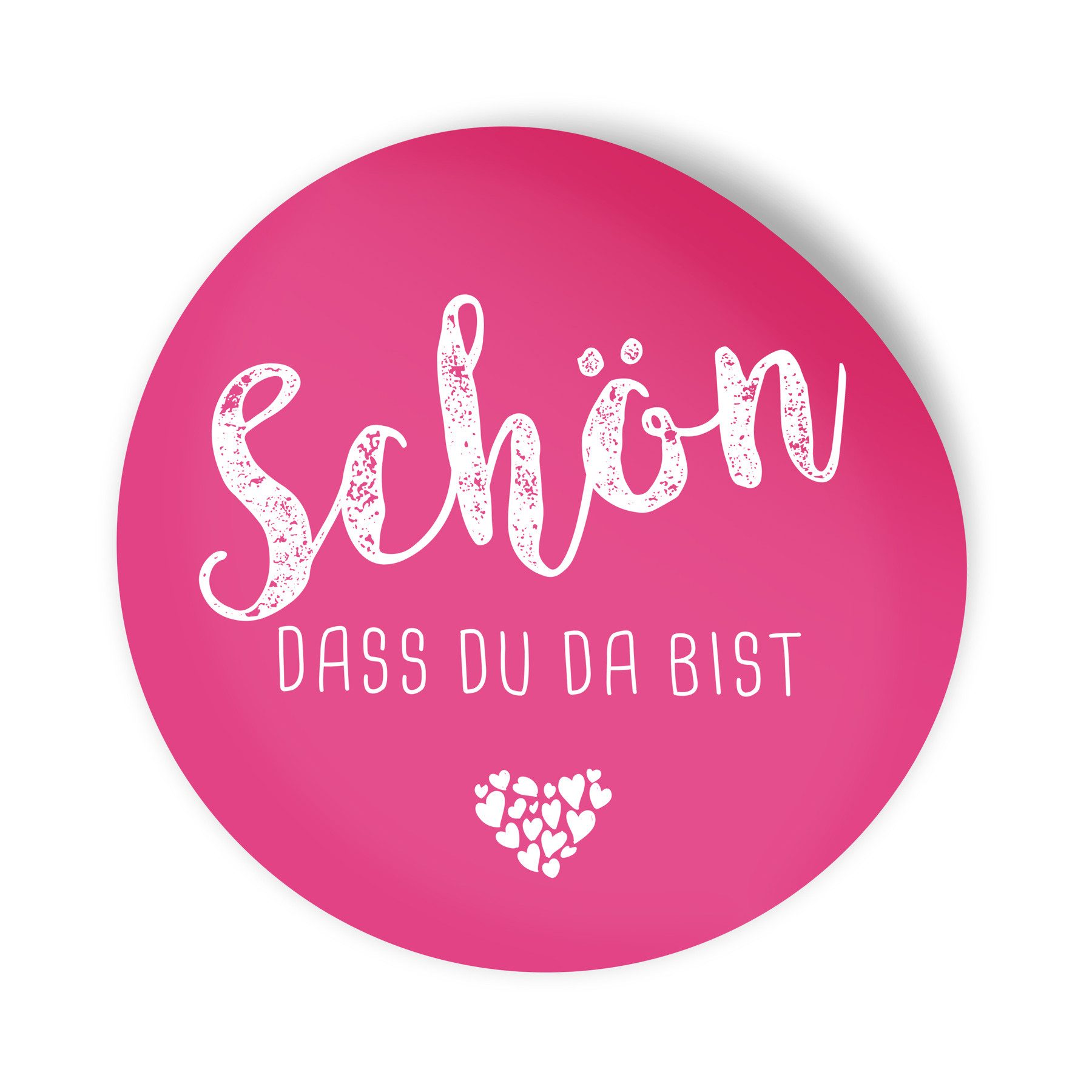 itenga Aufkleber itenga 24x Sticker Aufkleber "Schön dass du da bist" pink