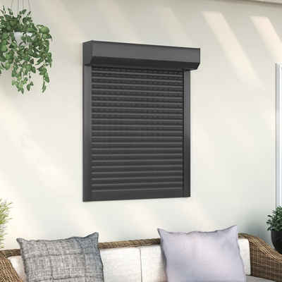 vidaXL Fensterladen Rollladen Aluminium 70x100 cm Anthrazit, BxH: 70x100 cm