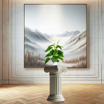 Kunstpflanze Kunstpflanze Calla weiß mit Topf ca. 44cm künstliche Pflanze Deko, TronicXL, Höhe 44 cm, im Topf