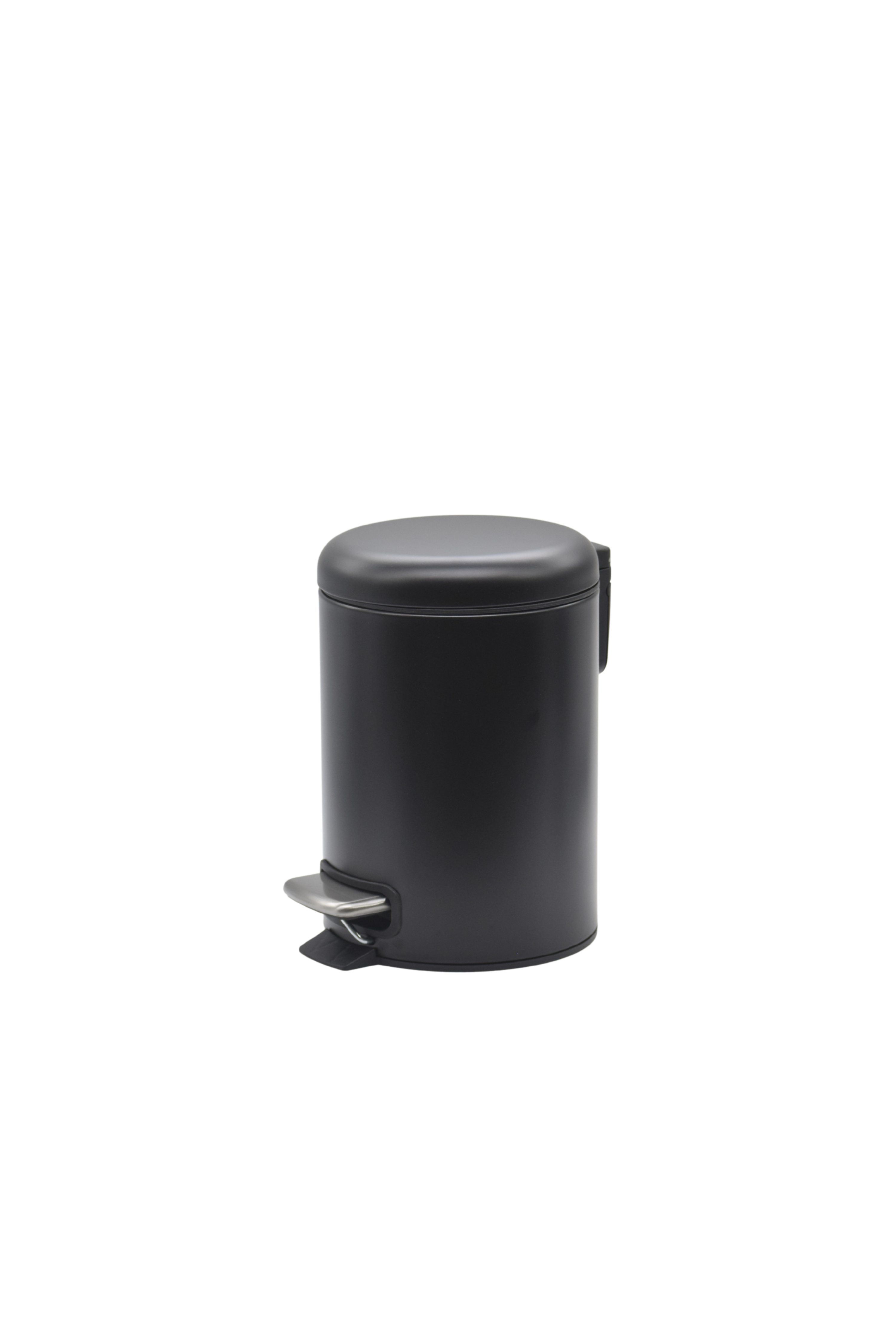 Euroshowers GmbH Kosmetikeimer Euroshowers Kosmetikeimer Pedalhink Classic 3L Schwarz 3L 3 liter, mit Pedal und soft-close Deckel